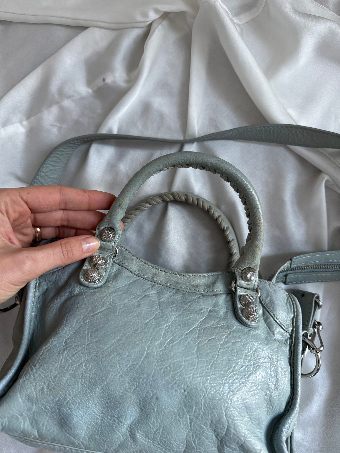 Balenciaga mini city bleu acier s/s 2013