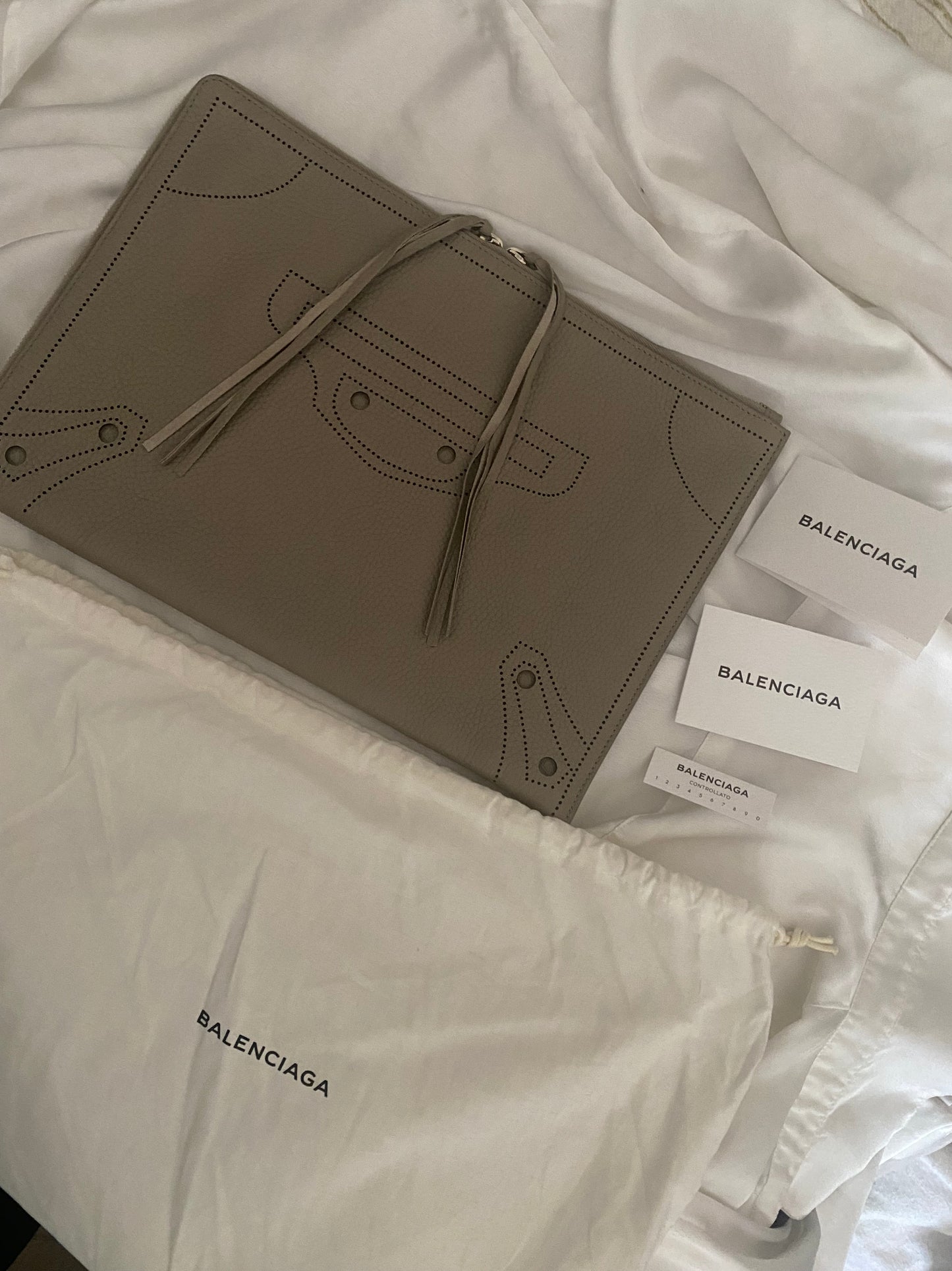 Balenciaga City blackout clutch bag