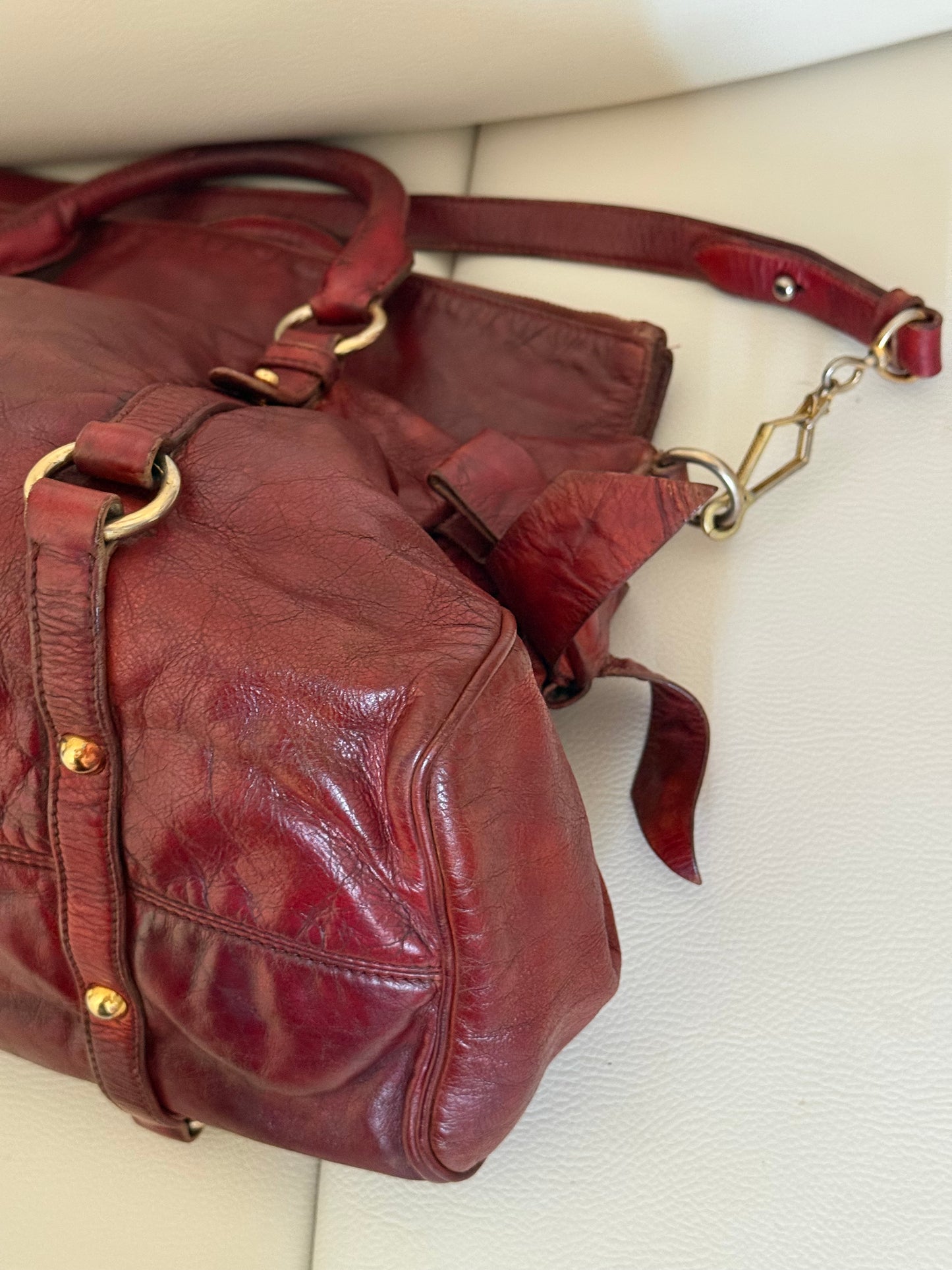 Miu miu bow bag borgogna