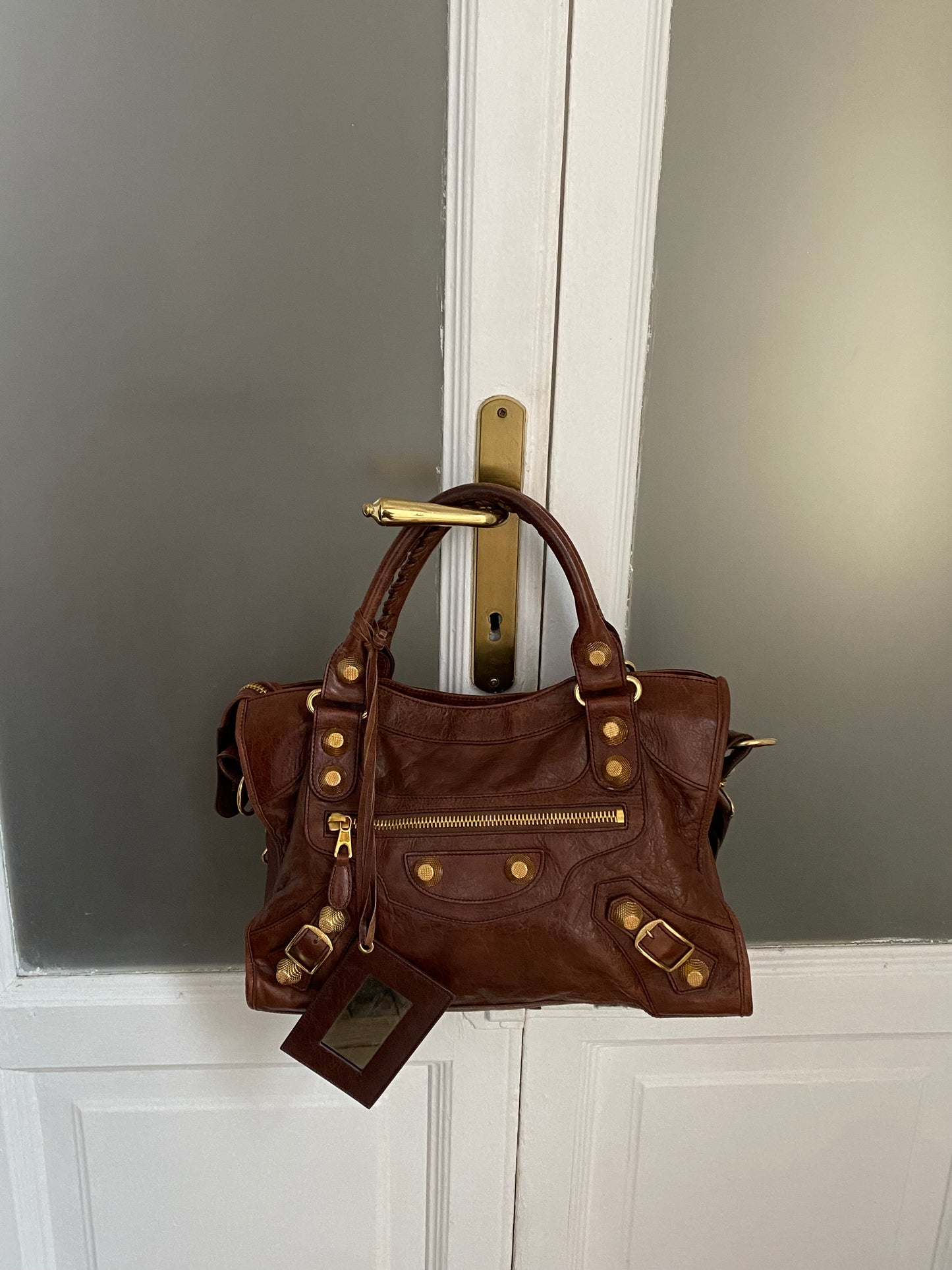 Balenciaga city chataigne giant hw gold