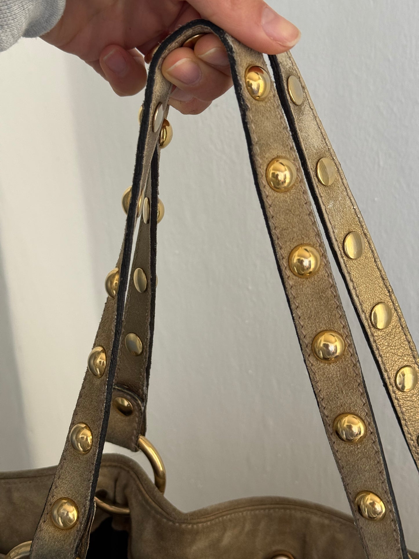 Gucci Irina tote in camoscio beige