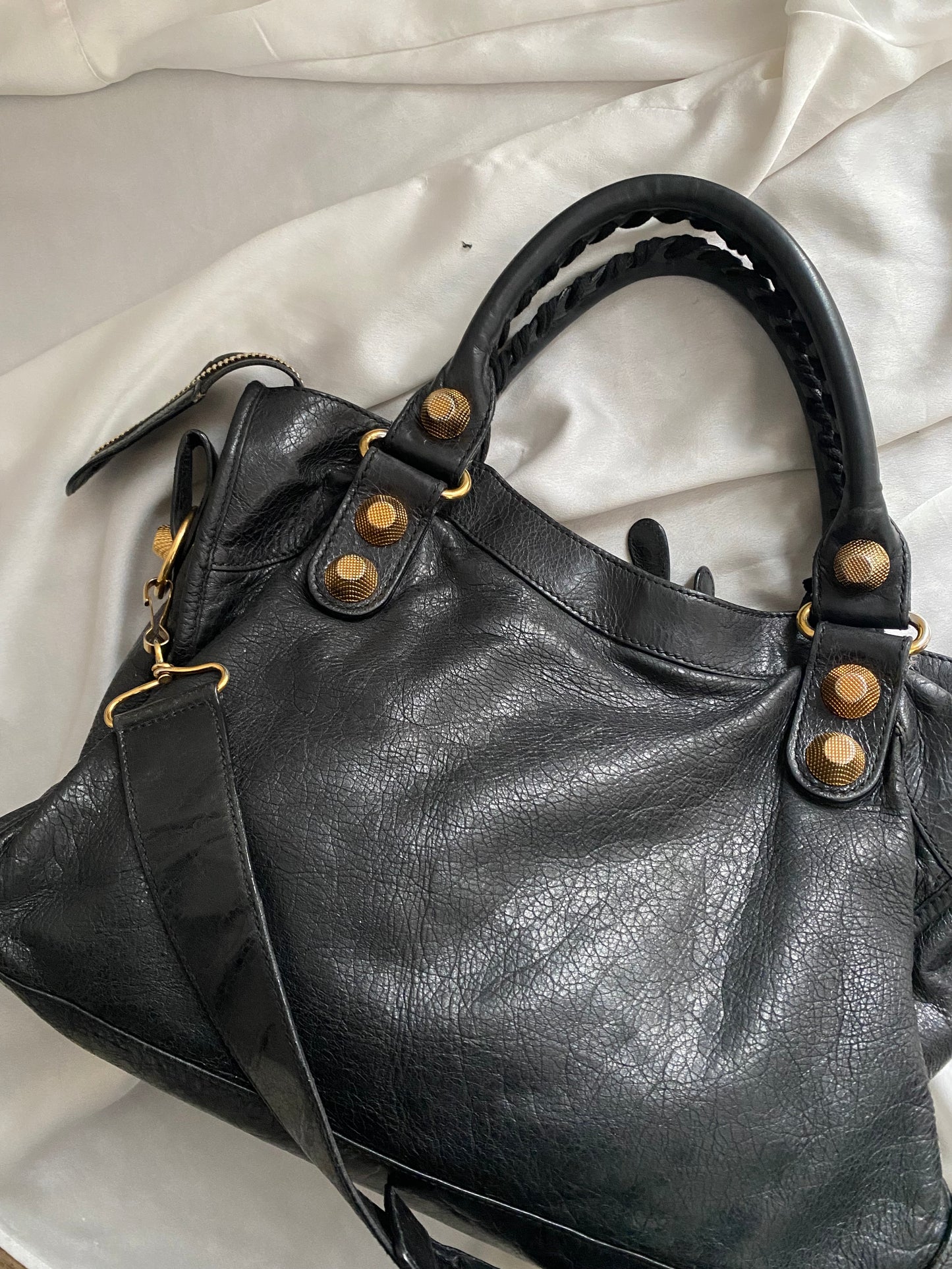 Balenciaga city anthracite giant hw gold