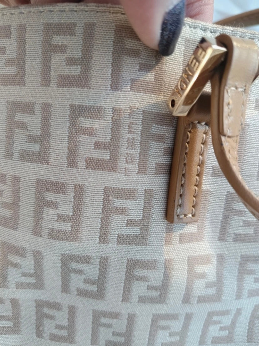 Fendi beige zucchini tote