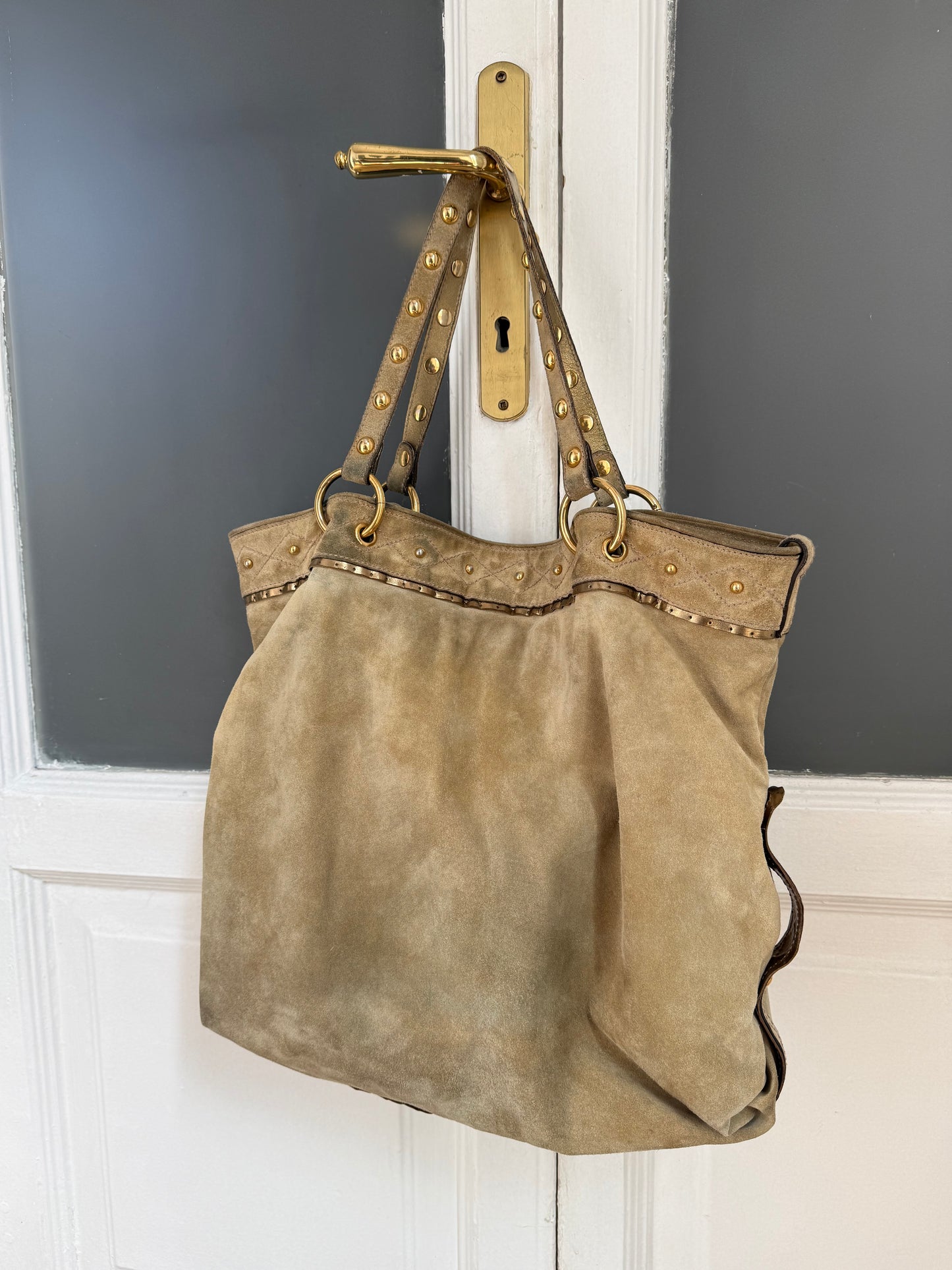 Gucci Irina tote in camoscio beige
