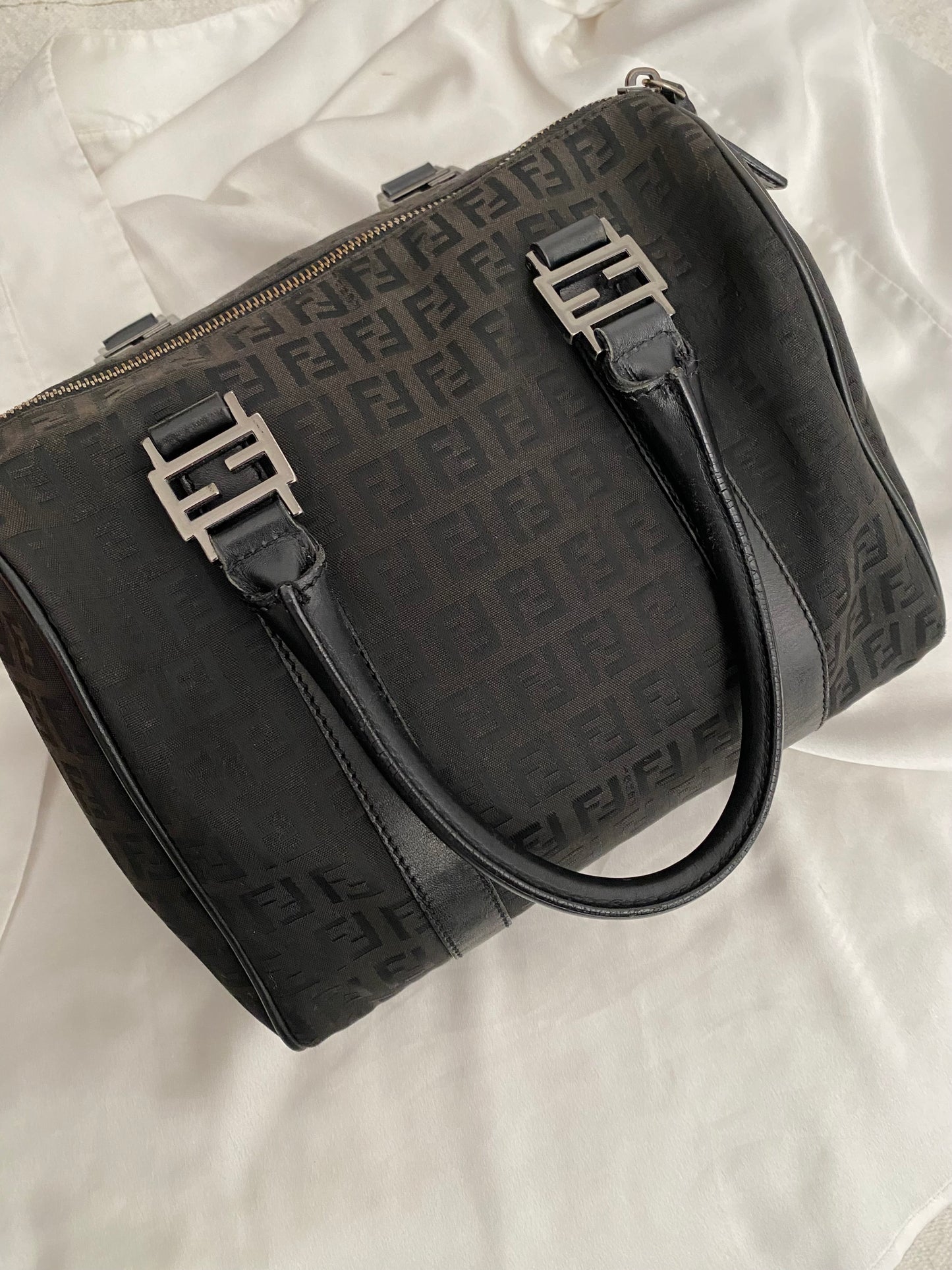 Fendi calfskin zucchini boston small