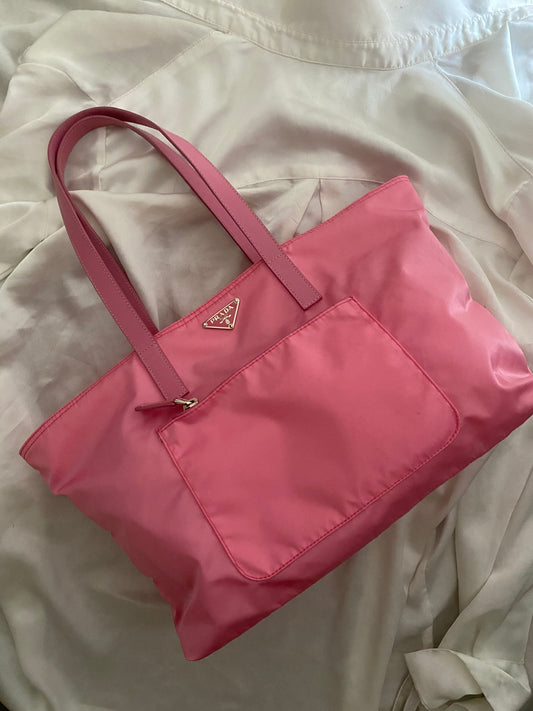 Prada tote nylon pink