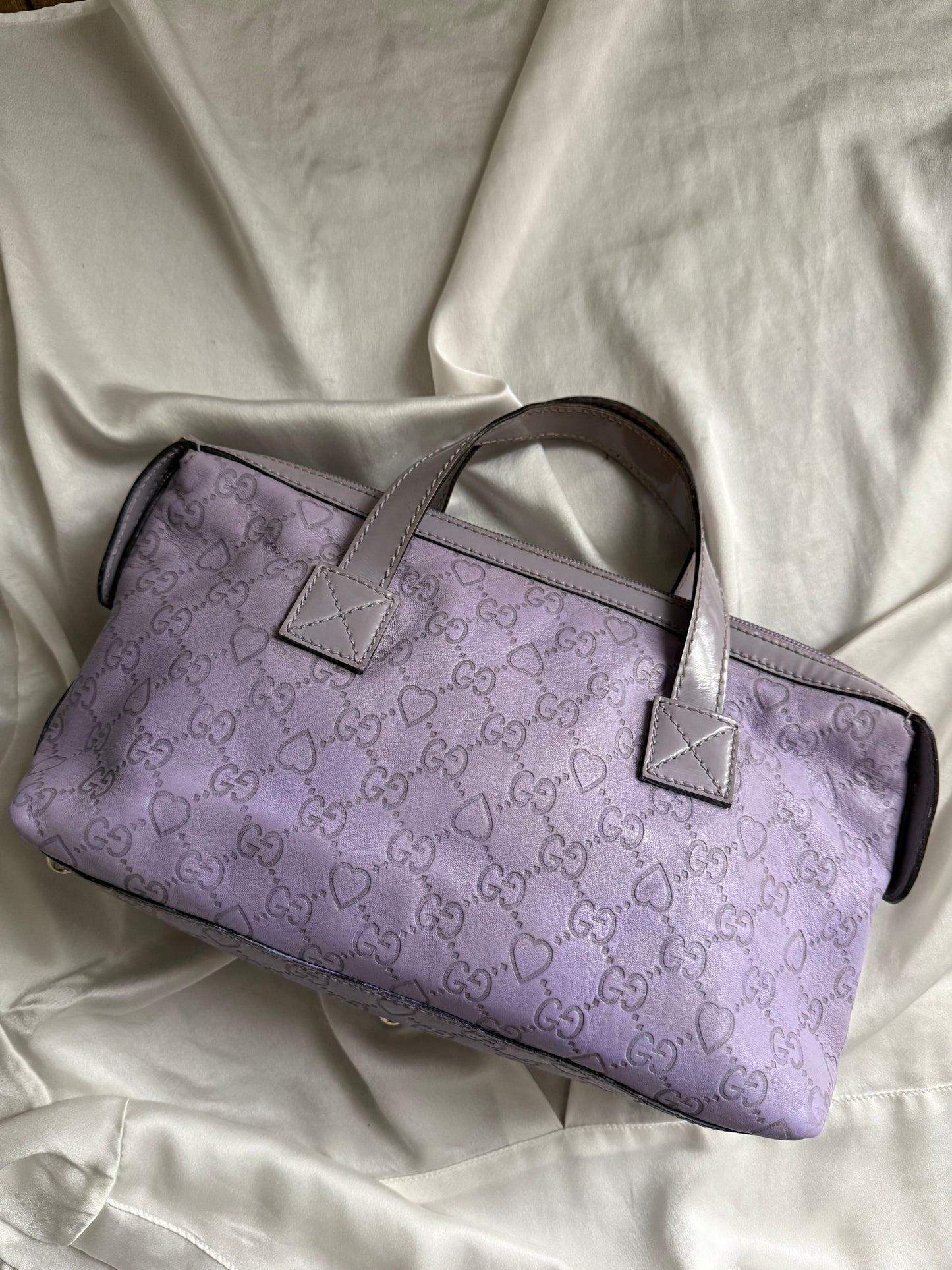 Gucci bowling lilac heart monogram