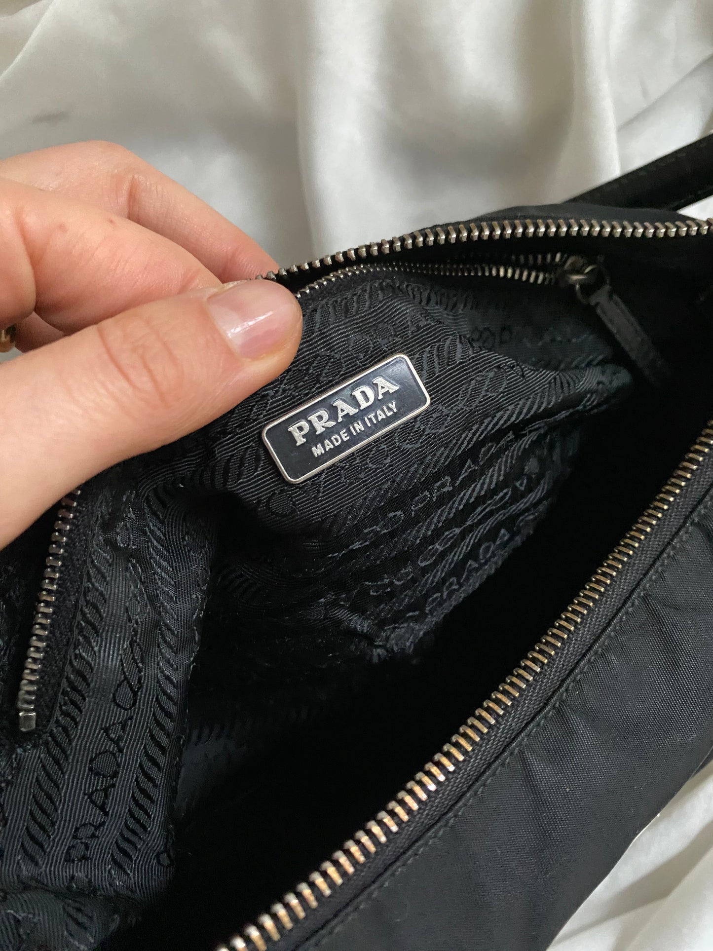 Prada spalla nylon e pelle