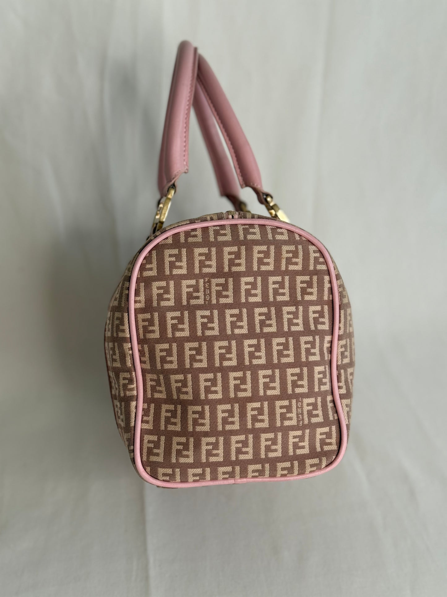 Bauletto Fendi small monogram zucchino rosa