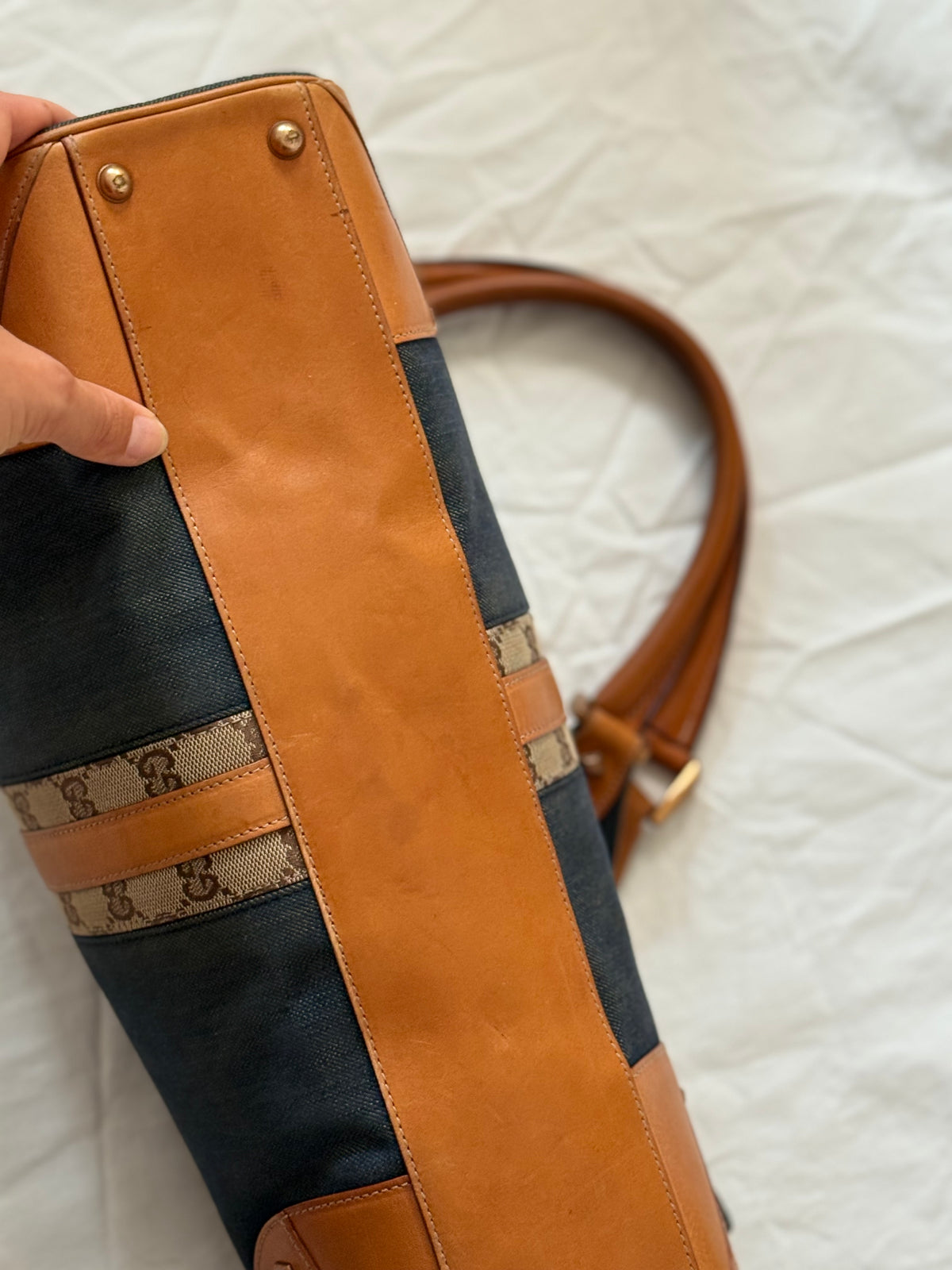 Gucci bardot denim