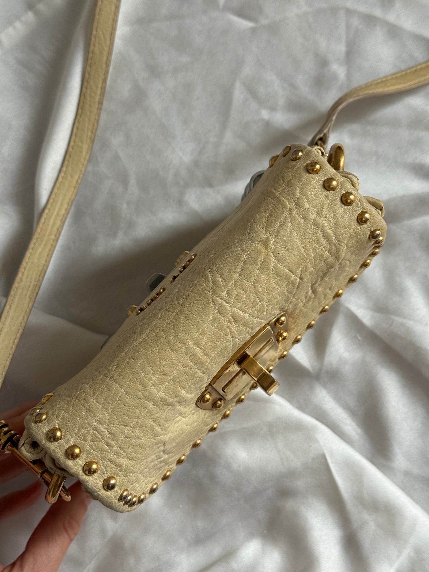 Miu Miu studded crossbody beige
