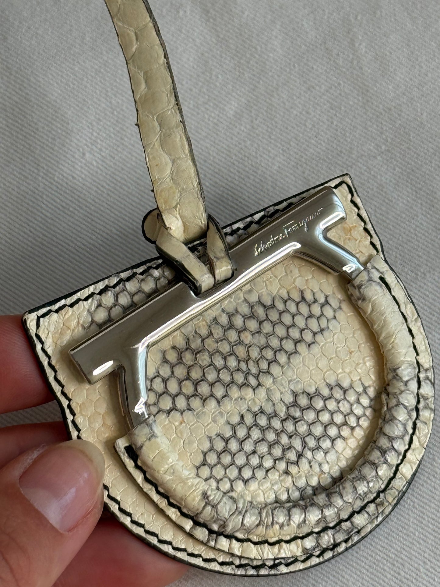 Salvatore Ferragamo rafia e pitone