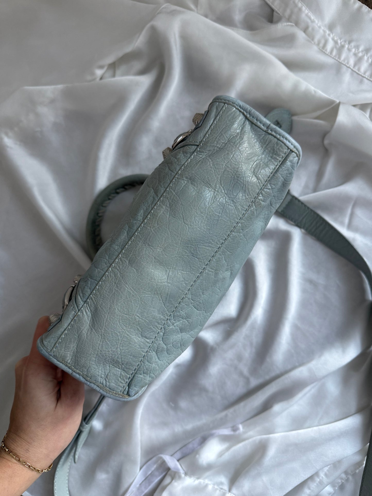 Balenciaga mini city bleu acier s/s 2013