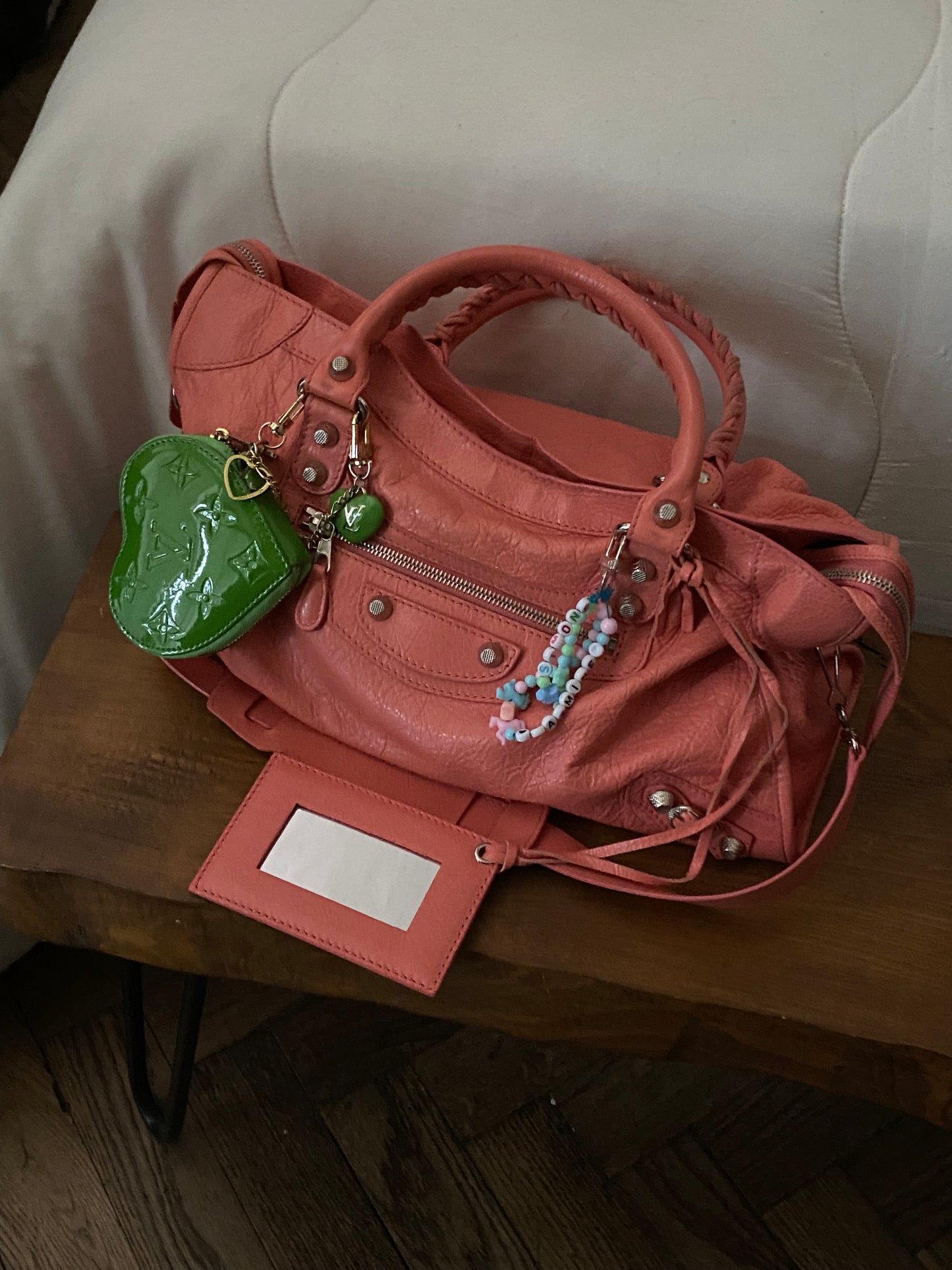 Balenciaga city rose azalea giant hw silver