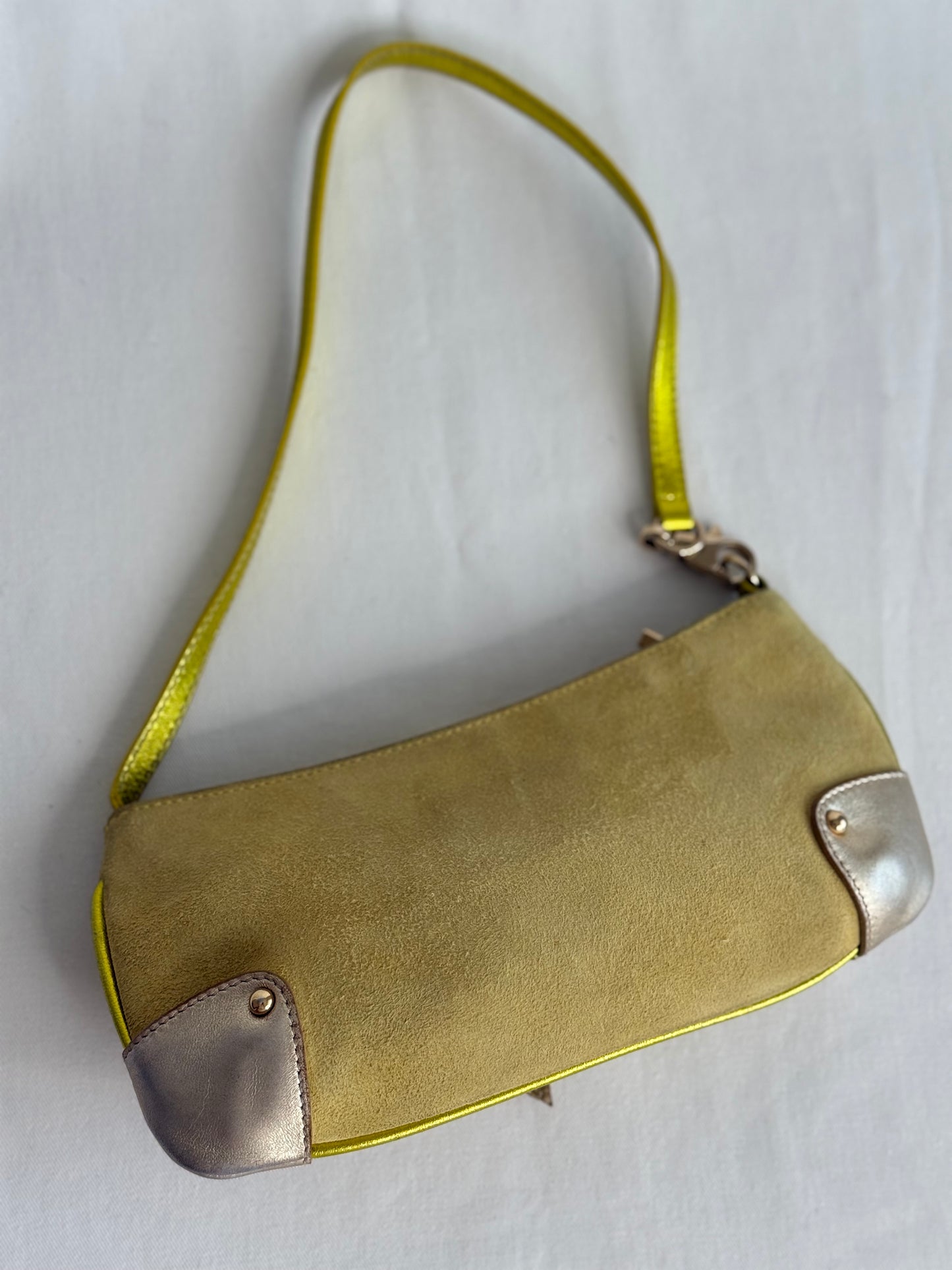 Dolce&Gabbana pochette camoscio gialla