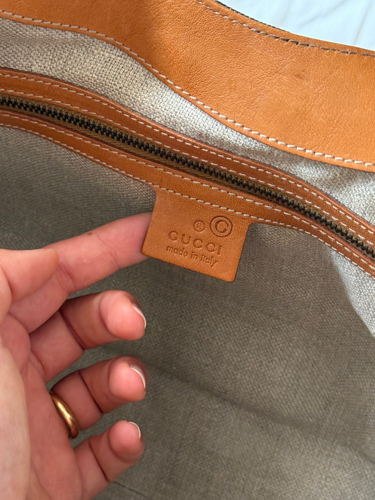 Gucci bardot denim