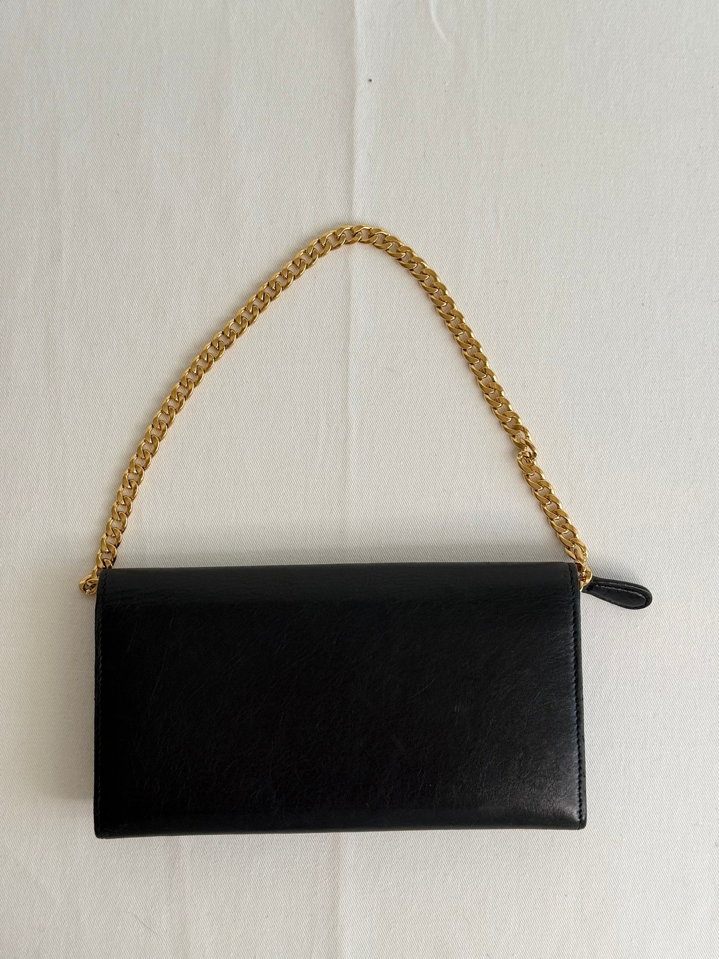 Balenciaga pochette portafoglio nero rose gold