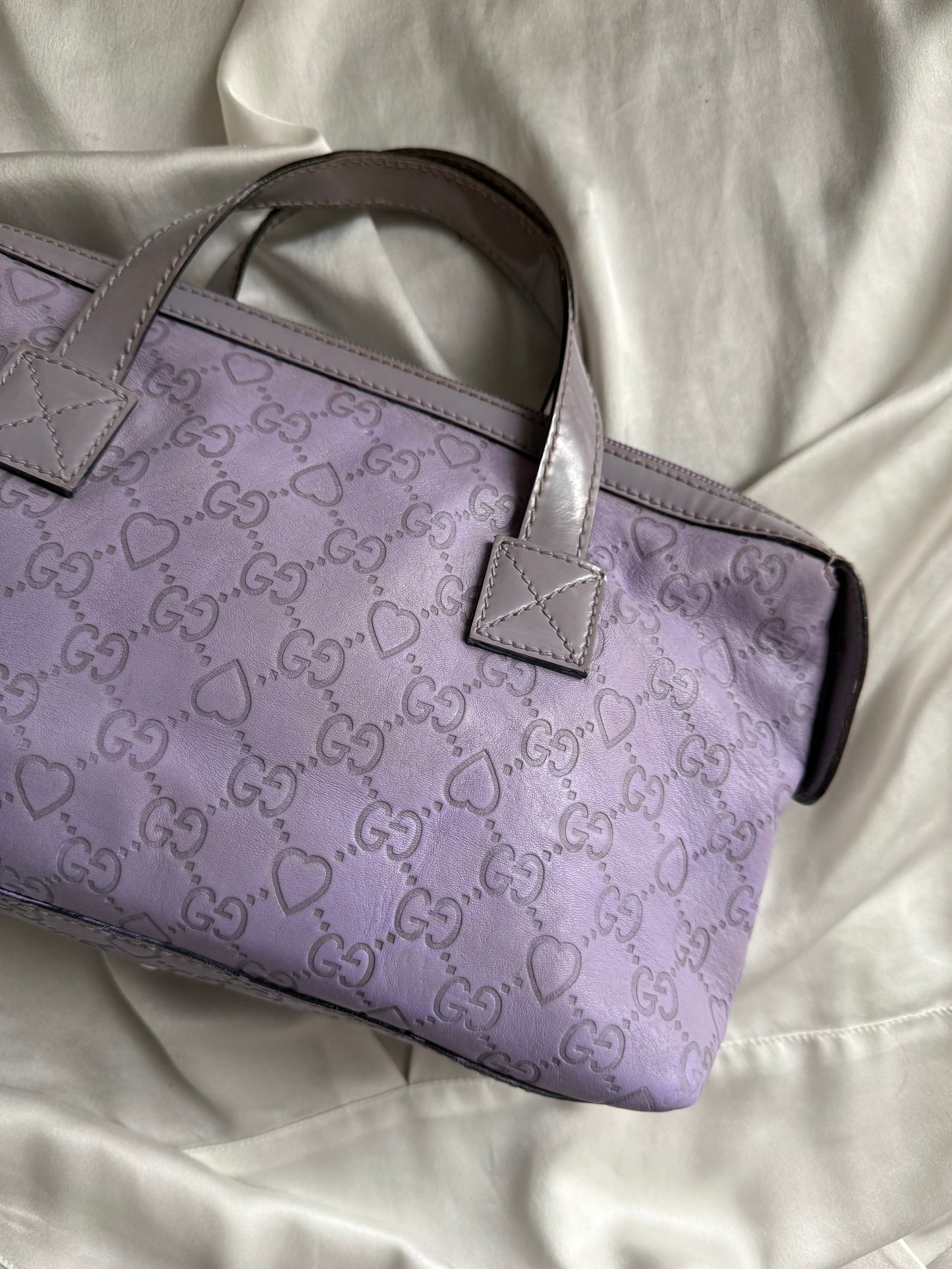 Gucci bowling lilac heart monogram