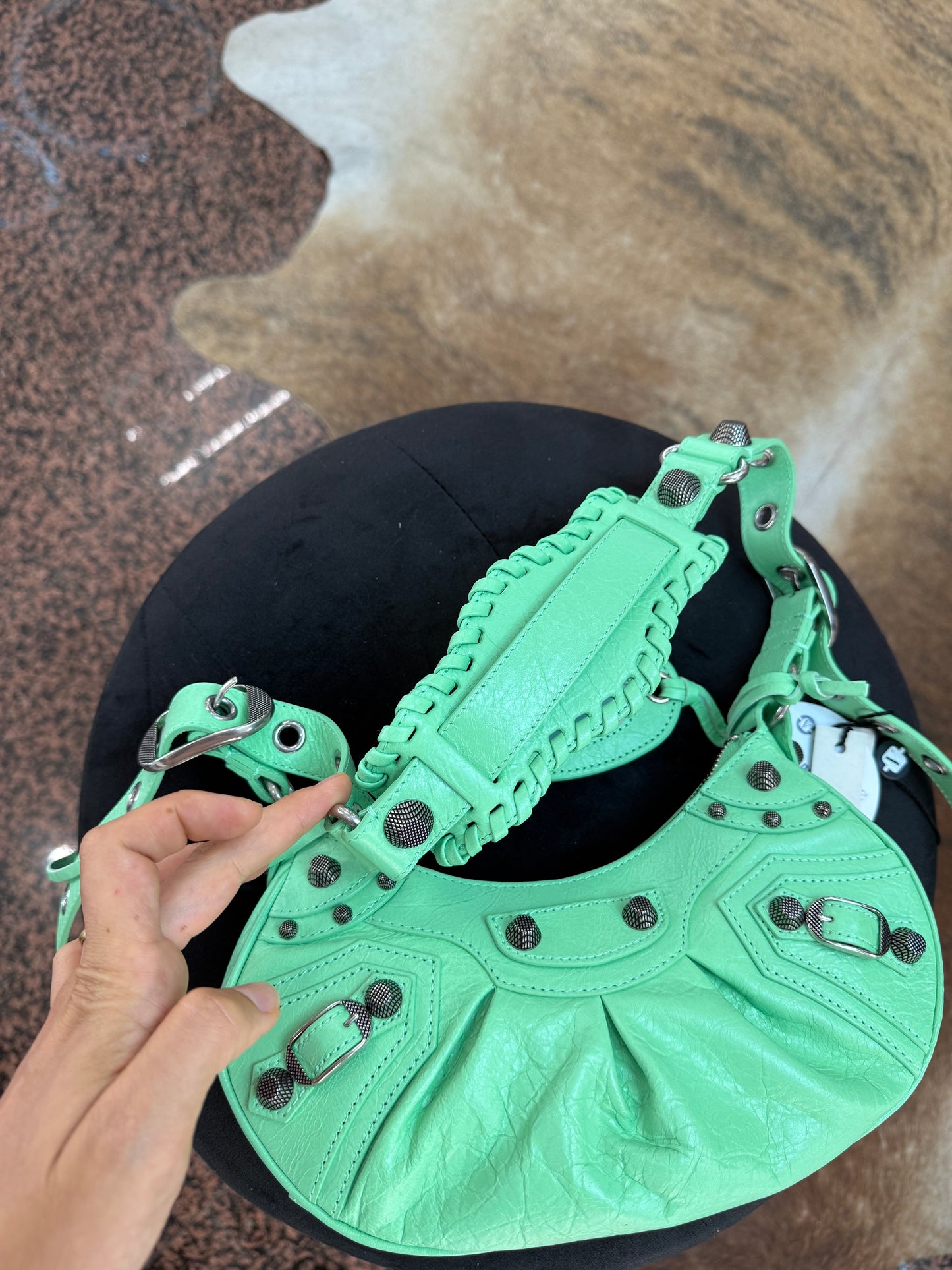 Balenciaga cagole XS verde menta