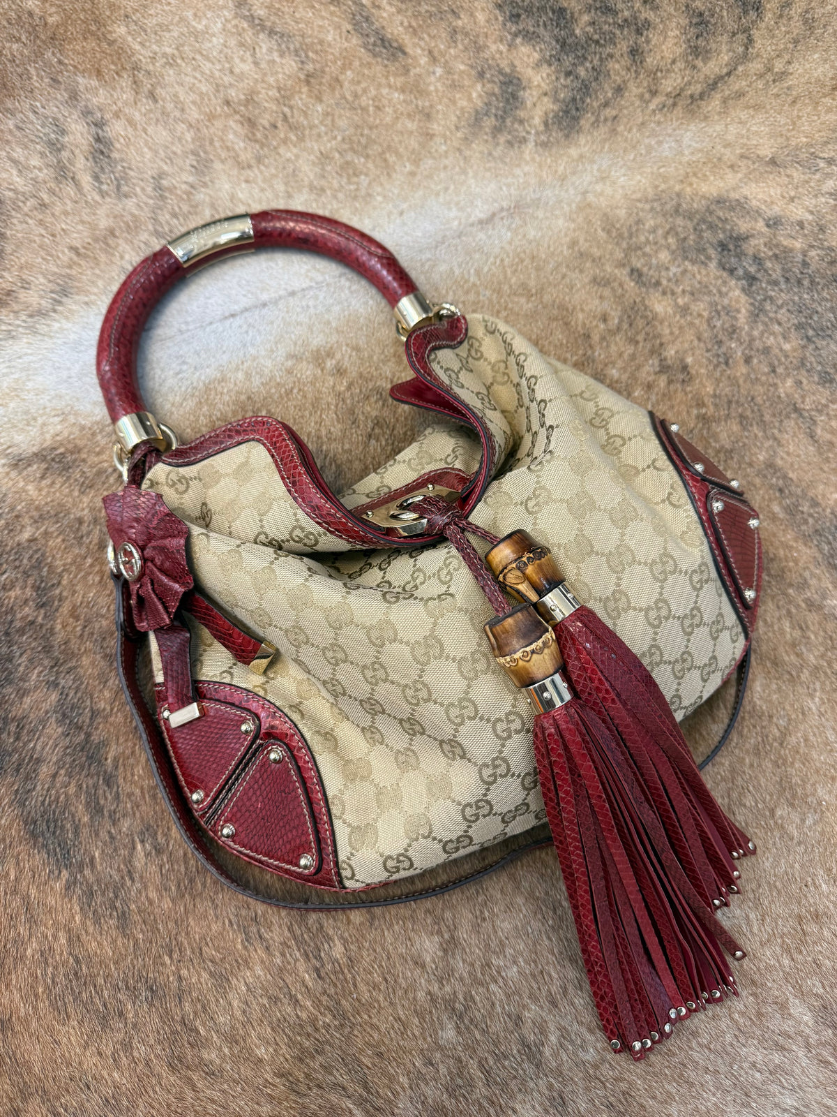 Gucci Indy red python and monogram s/s 2007