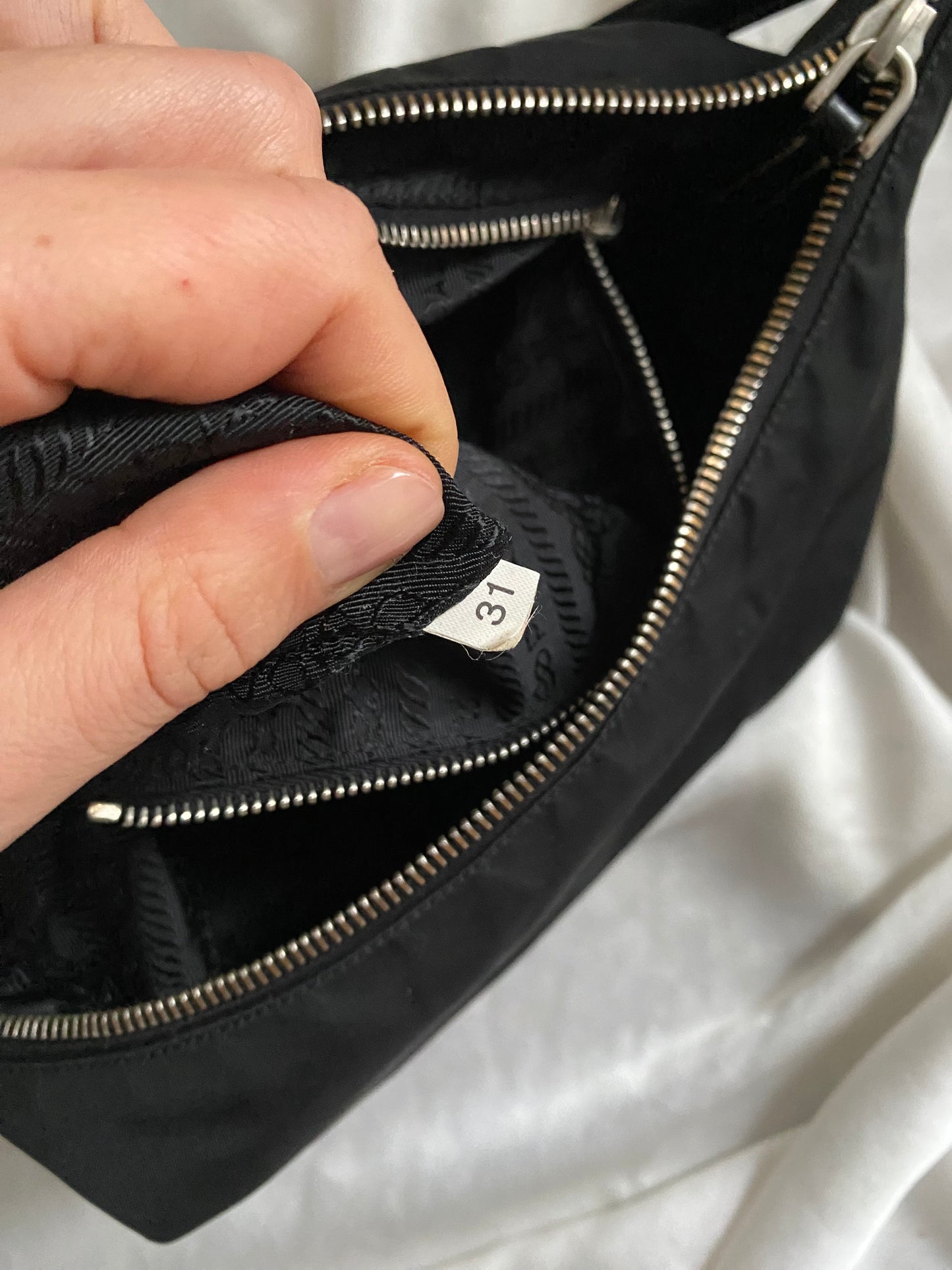 Prada spalla nylon e pelle