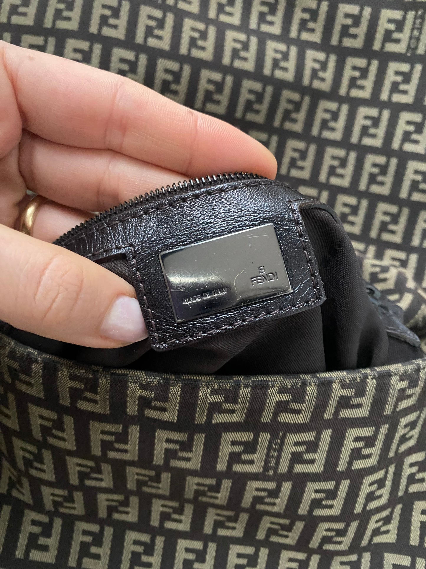 Fendi mom baguette zucchini brown