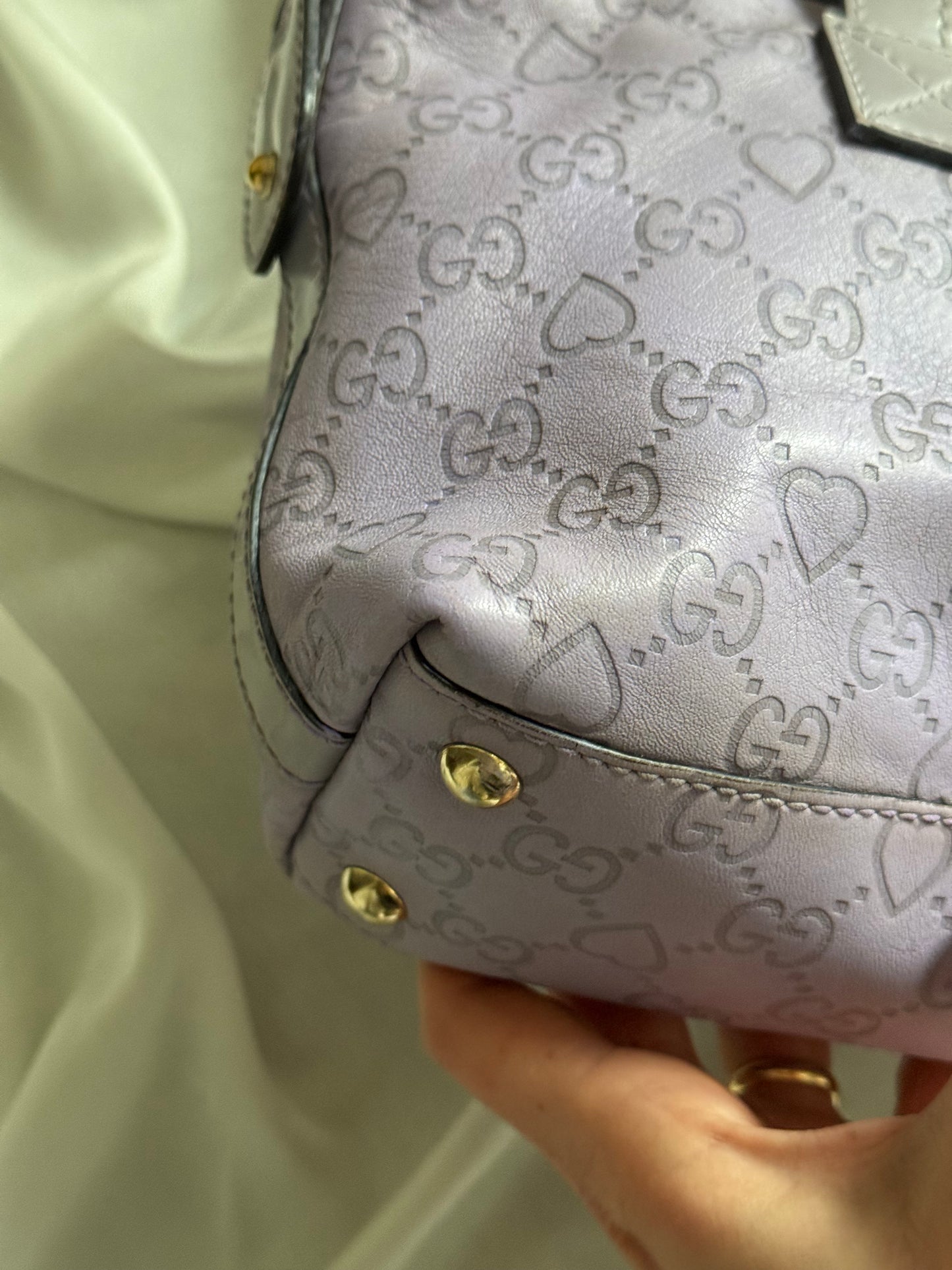 Gucci bowling lilac heart monogram