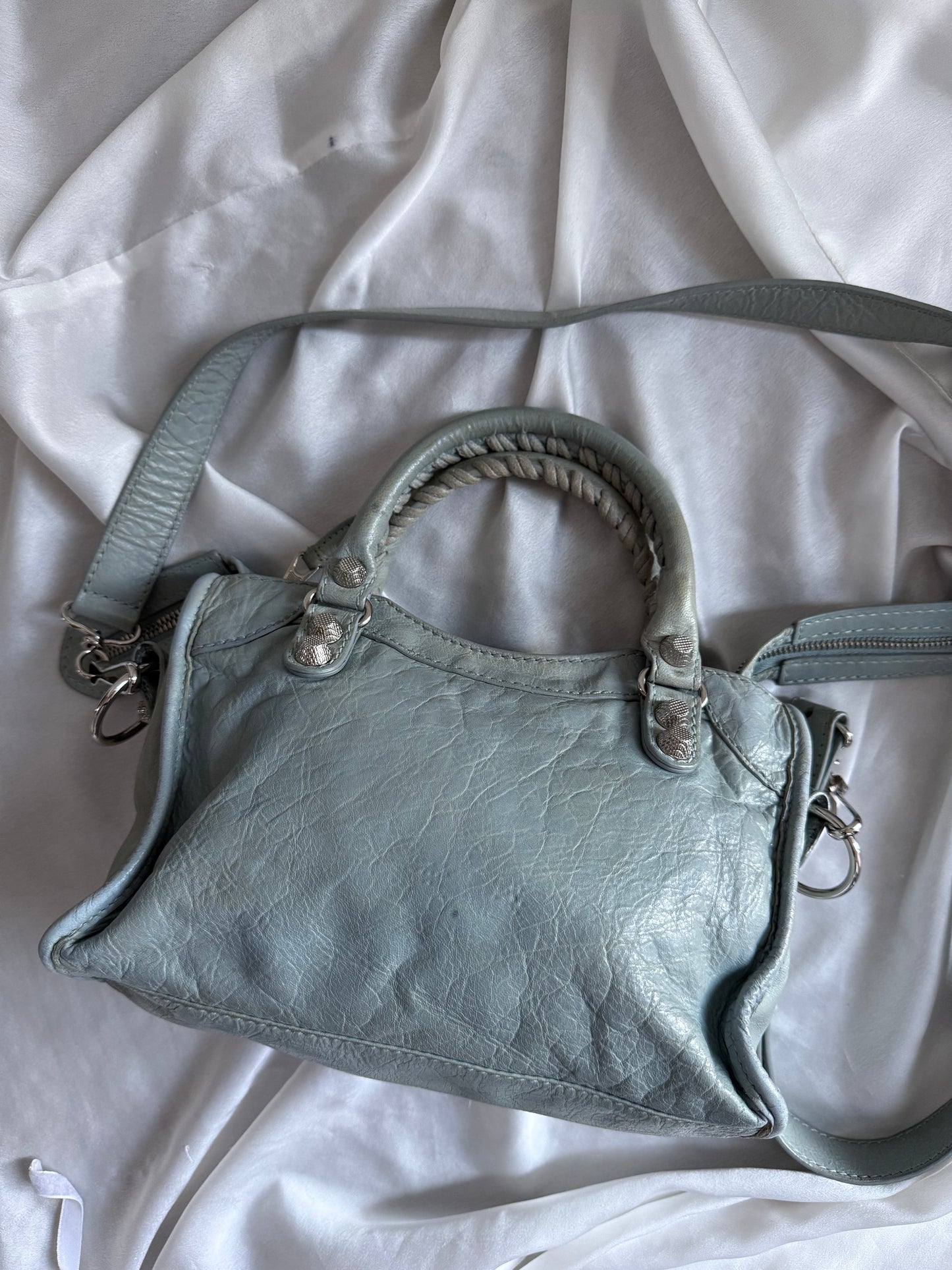 Balenciaga mini city bleu acier s/s 2013