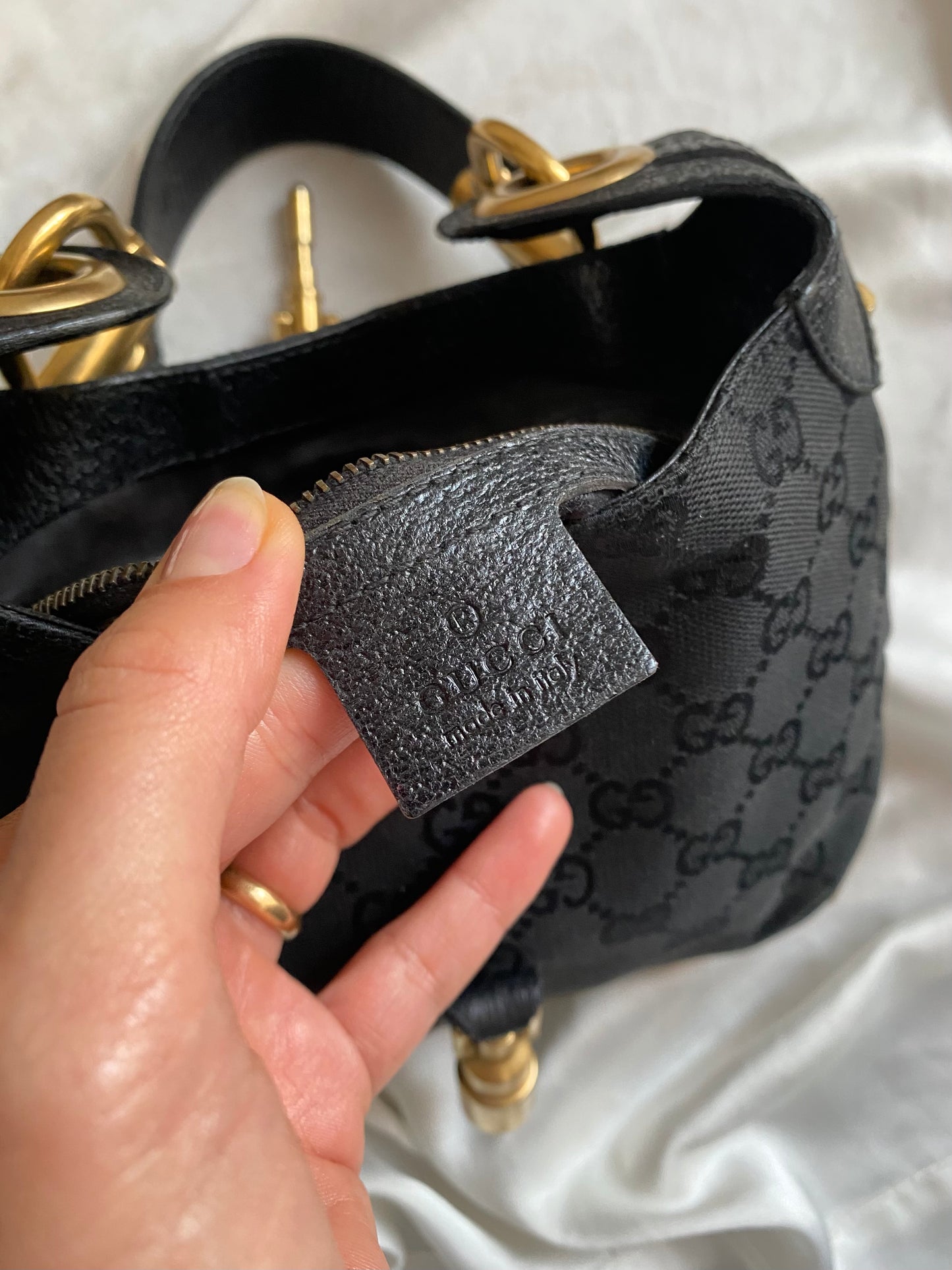 Gucci new Jackie mini era Frida Giannini black monogram