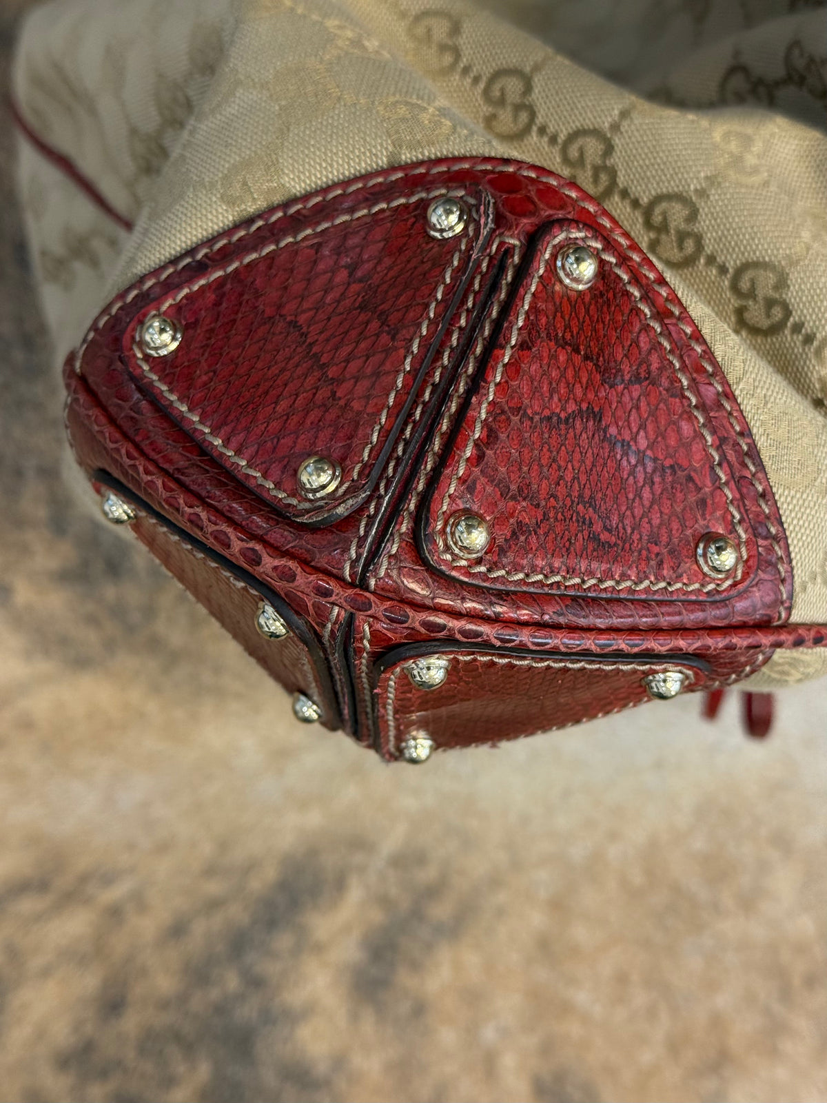 Gucci Indy red python and monogram s/s 2007