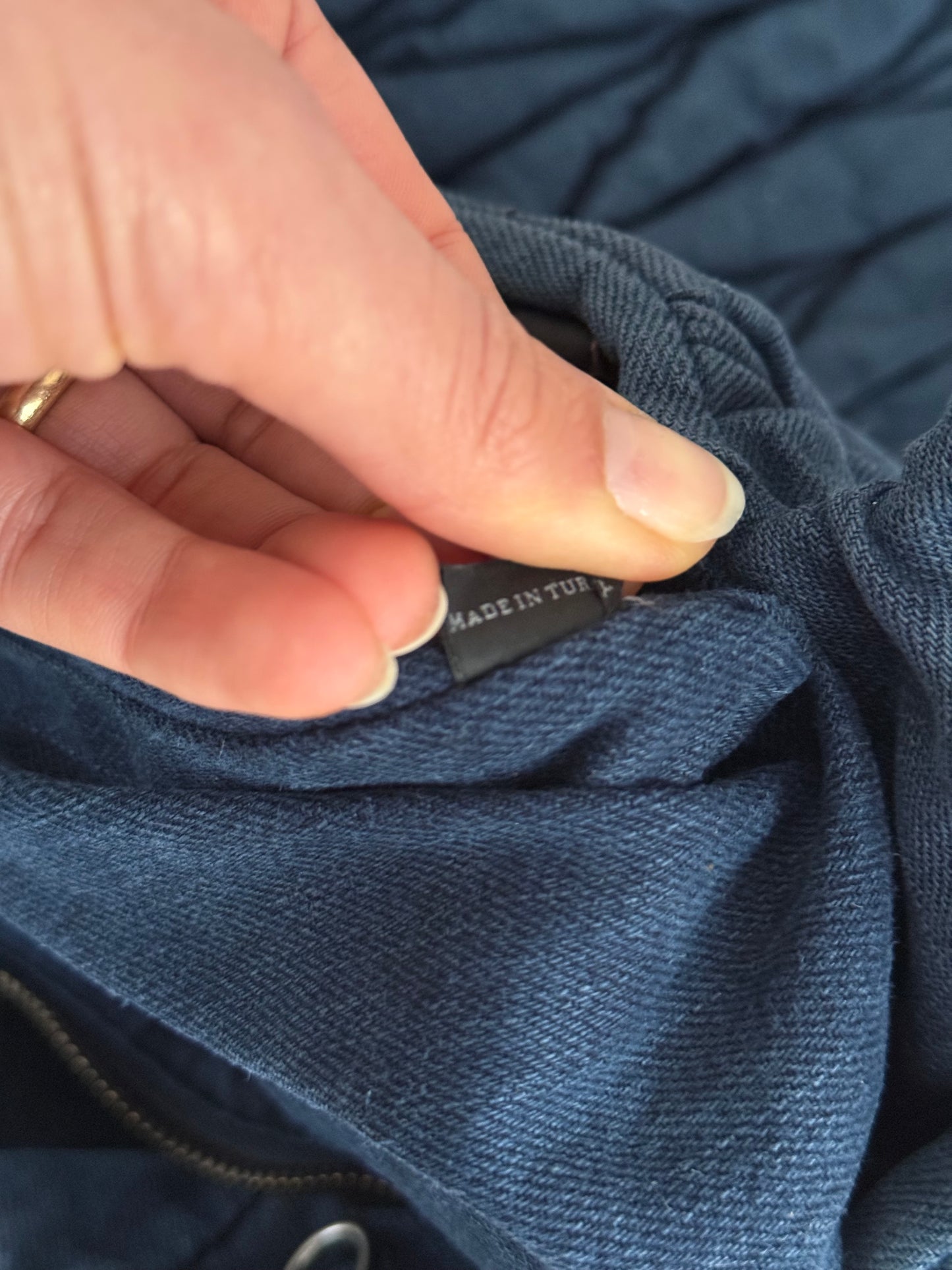 Miu Miu denim shopping tote