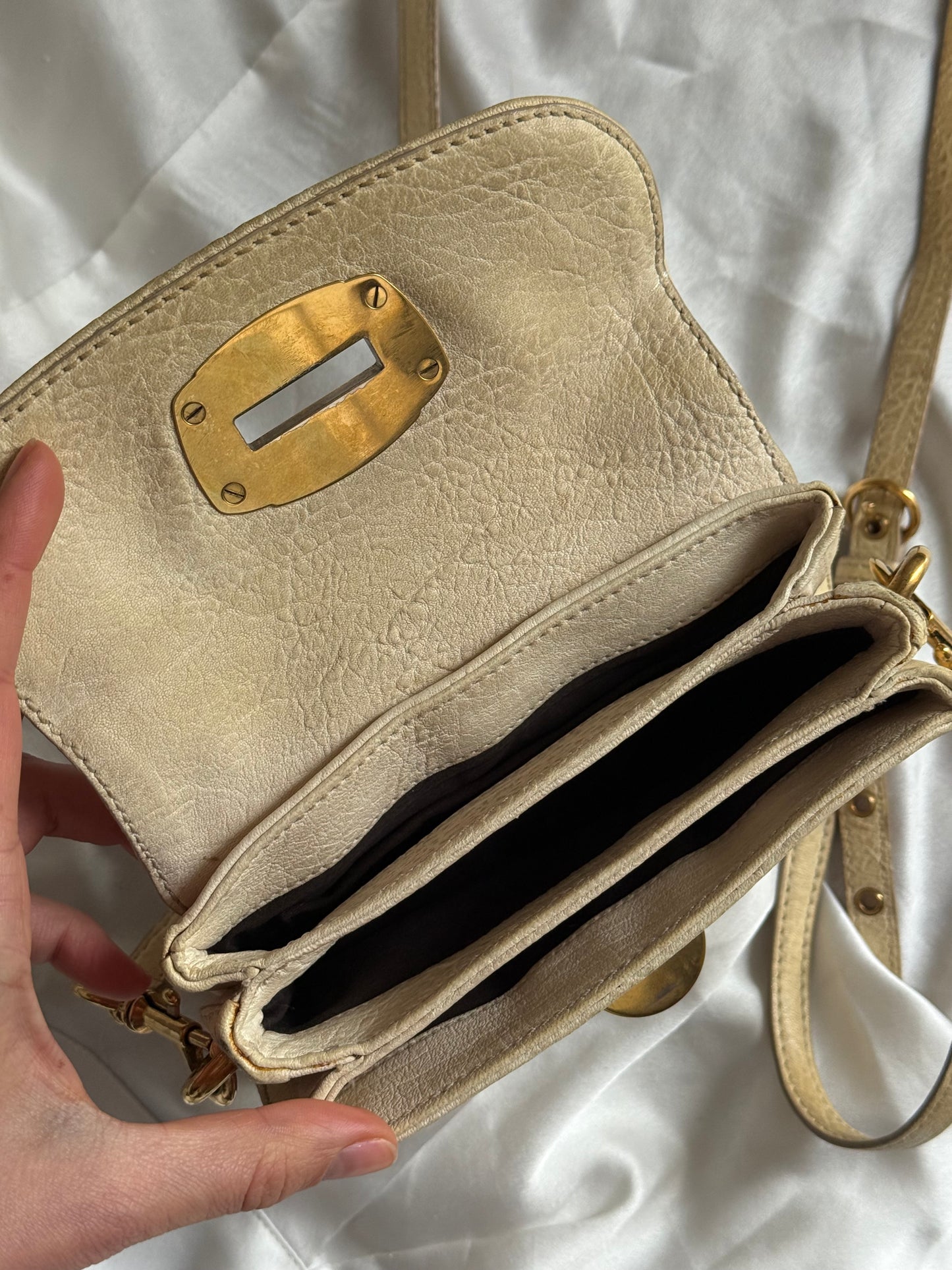 Miu Miu studded crossbody beige