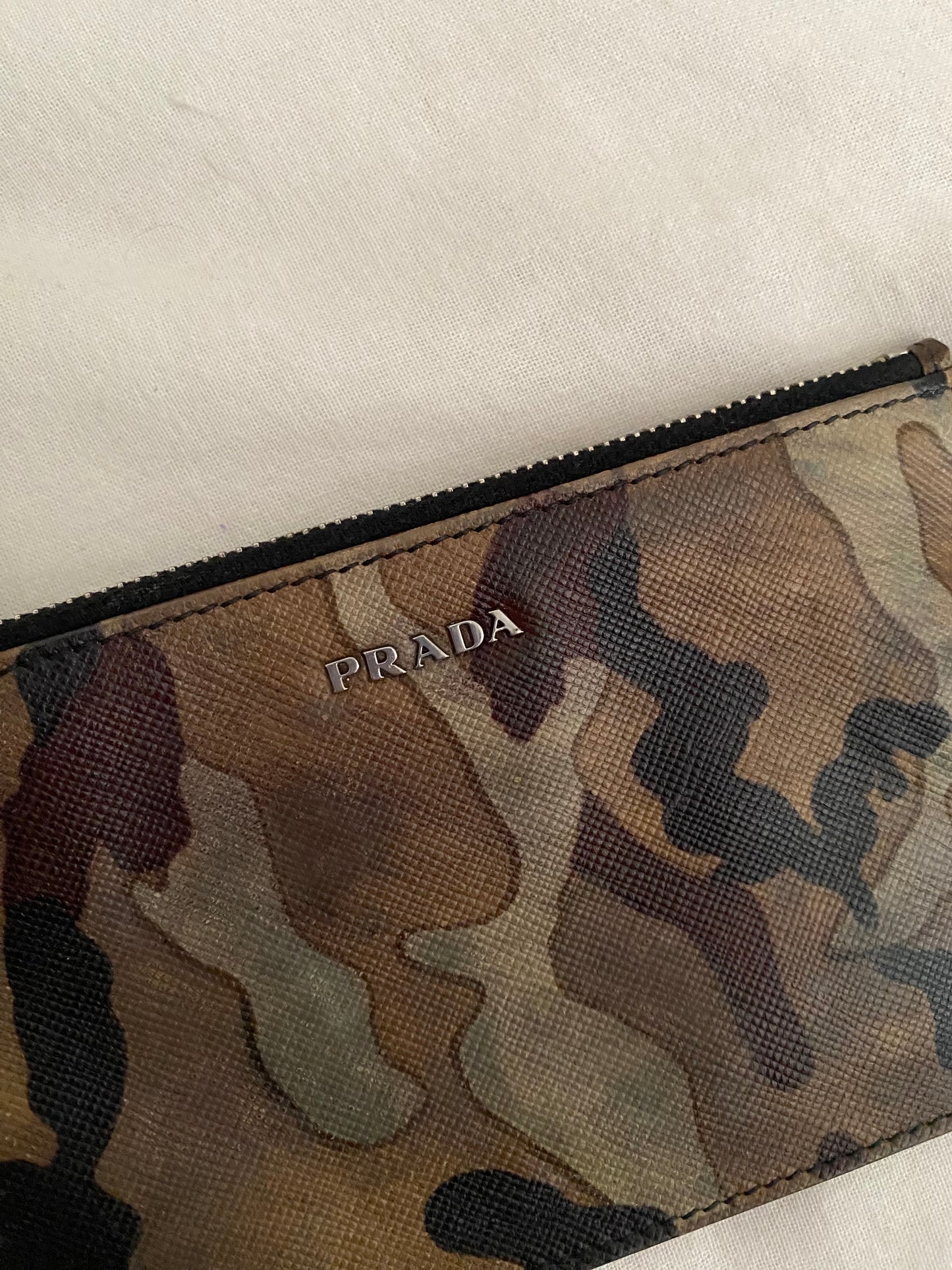 Prada mini camouflage clutch bag