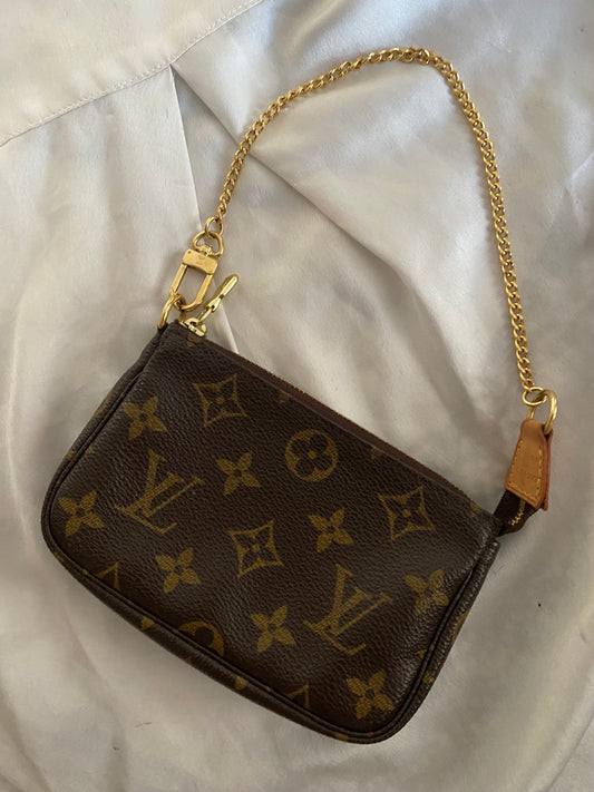 Louis Vuitton mini monogram accessory clutch bag