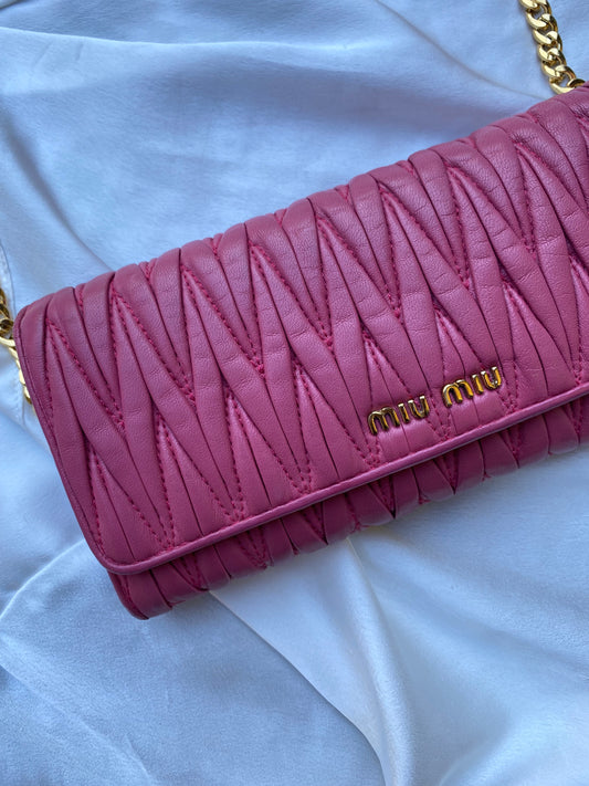 Miu Miu peony clutch bag