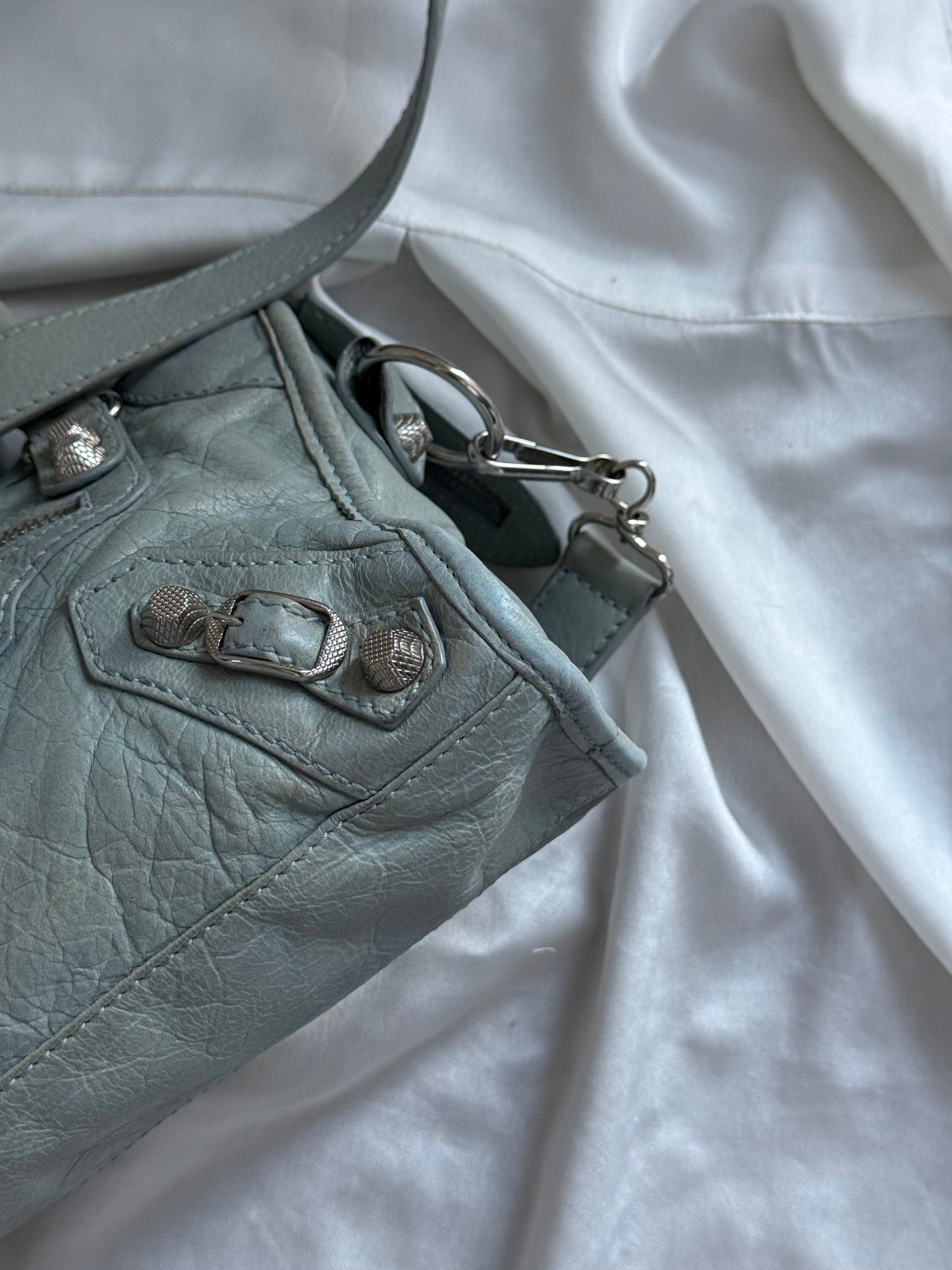 Balenciaga mini city bleu acier s/s 2013