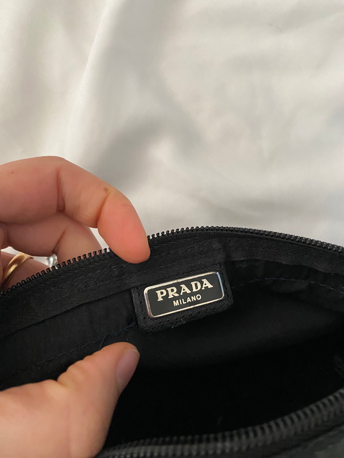 Prada Black Nylon Clutch