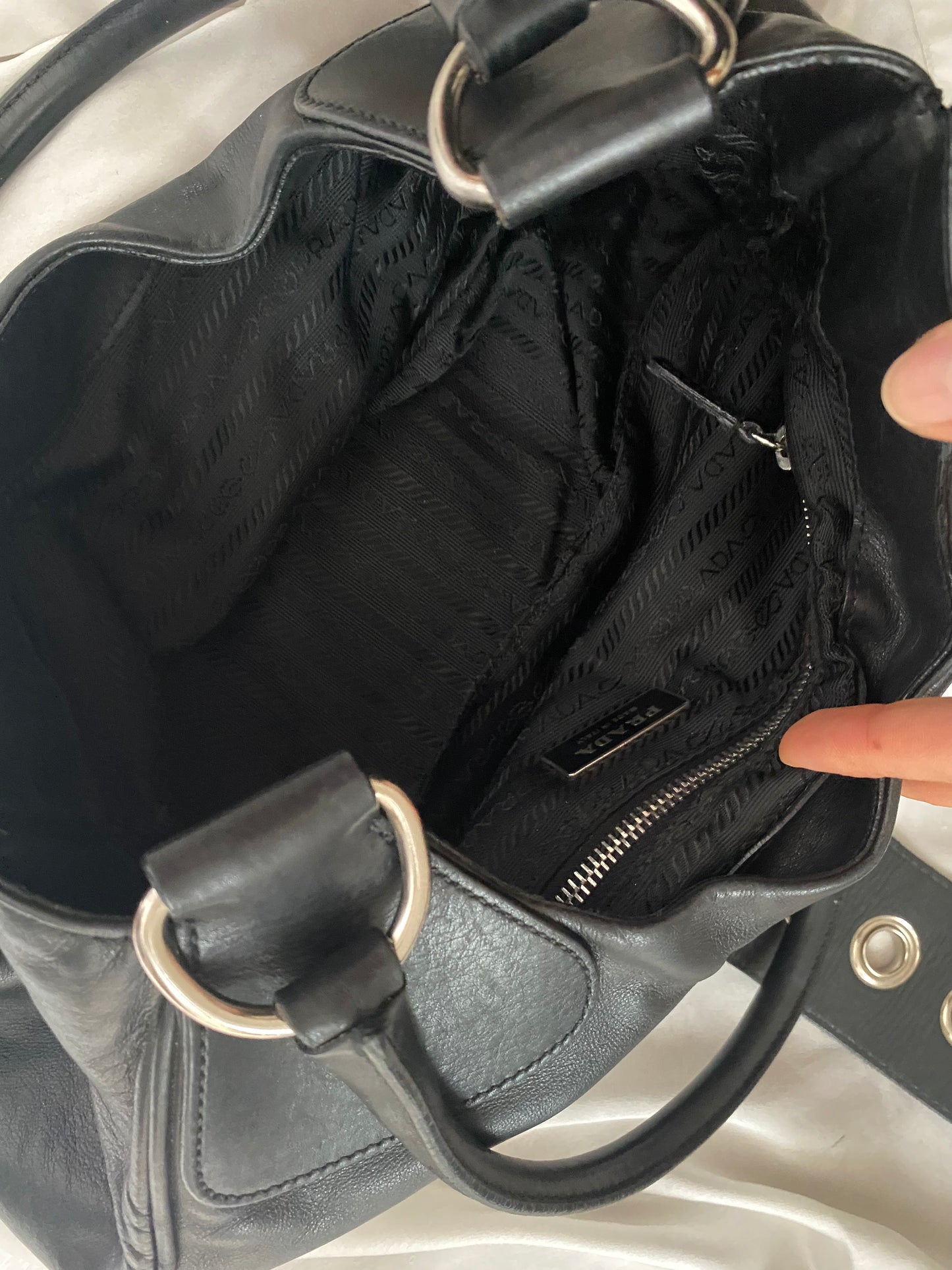 Prada Moon black leather