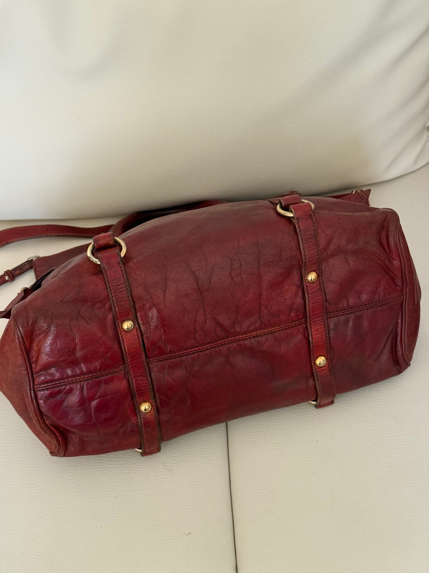 Miu miu bow bag borgogna