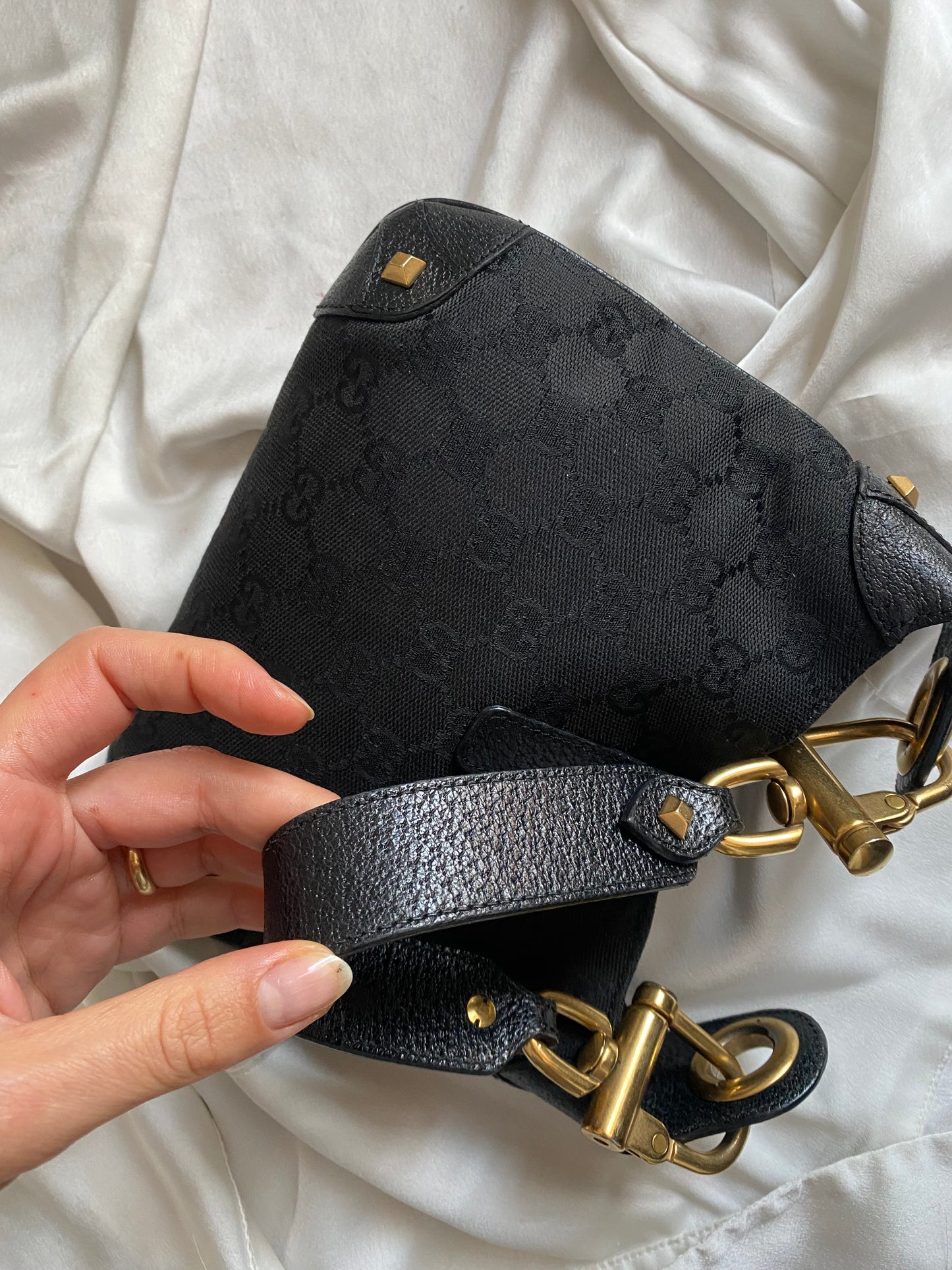 Gucci new Jackie mini era Frida Giannini black monogram