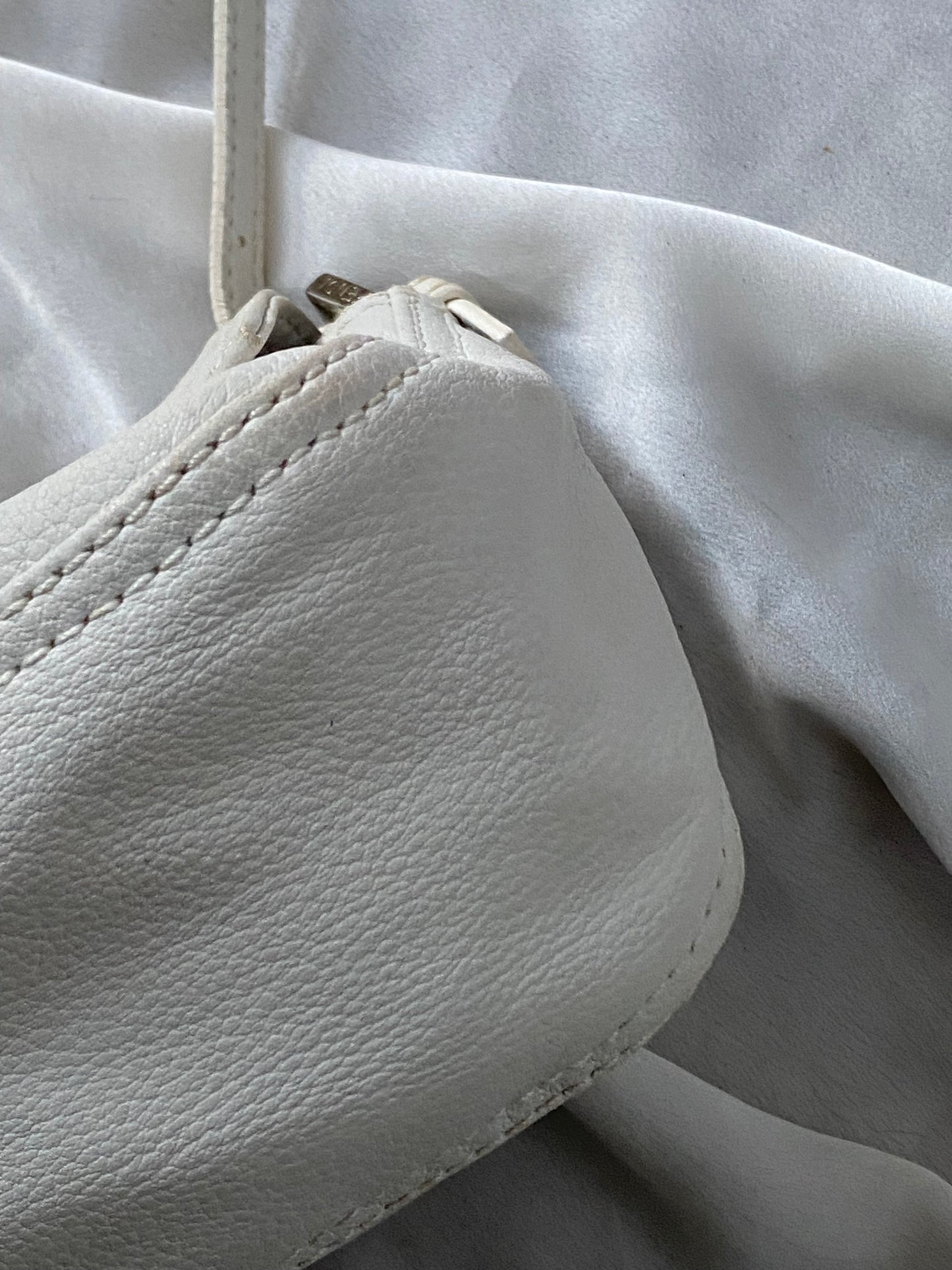 Fendi mini mom white leather