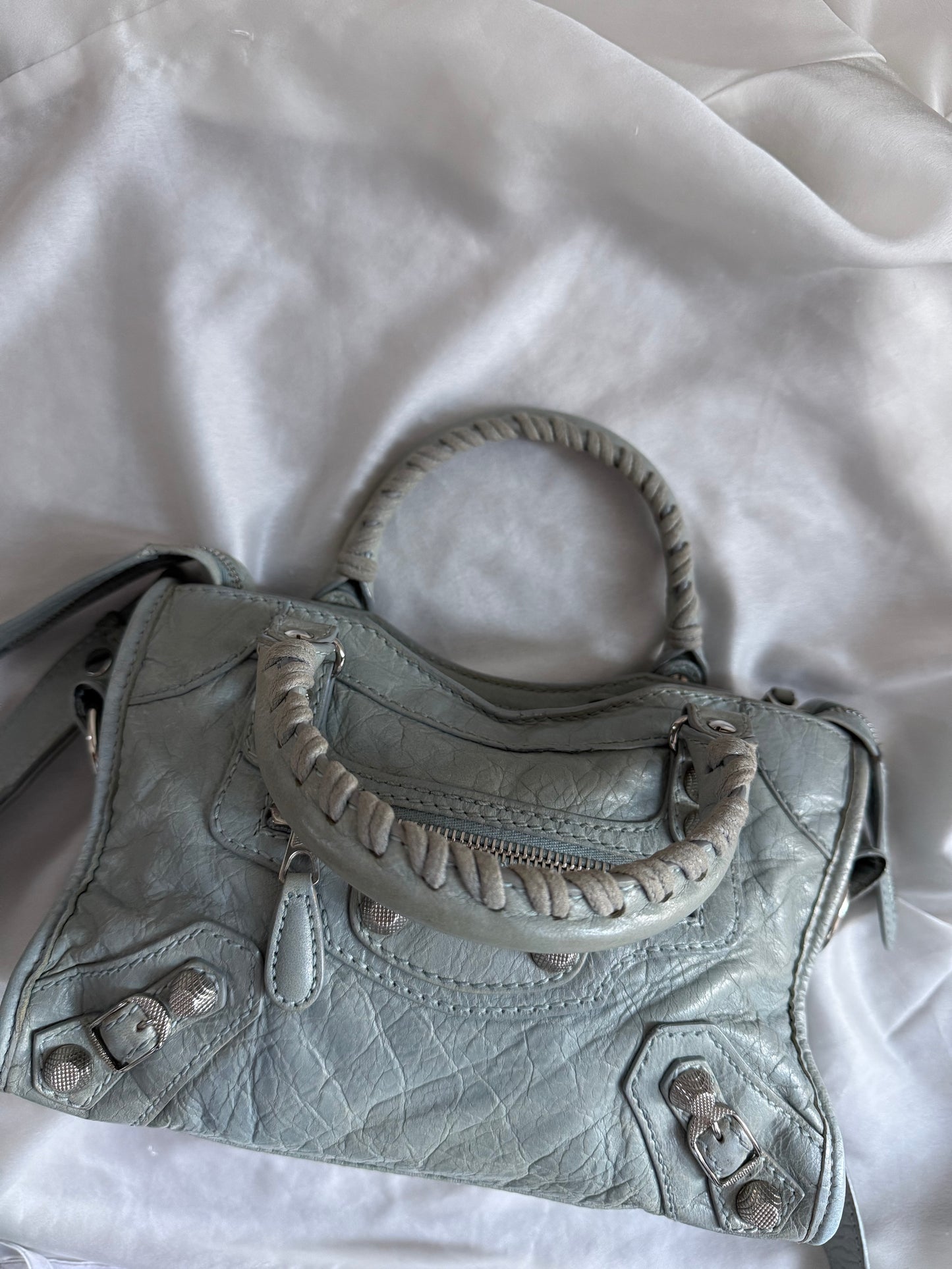 Balenciaga mini city bleu acier s/s 2013