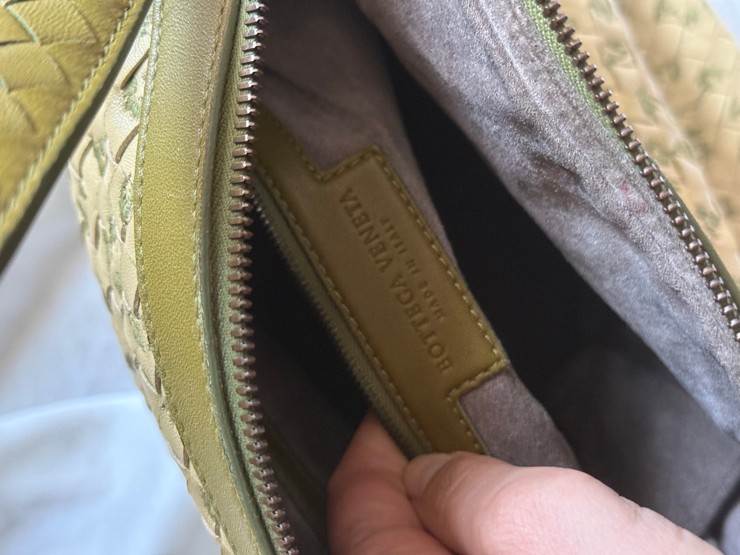 Bottega Veneta belly 76 intrecciato margherite