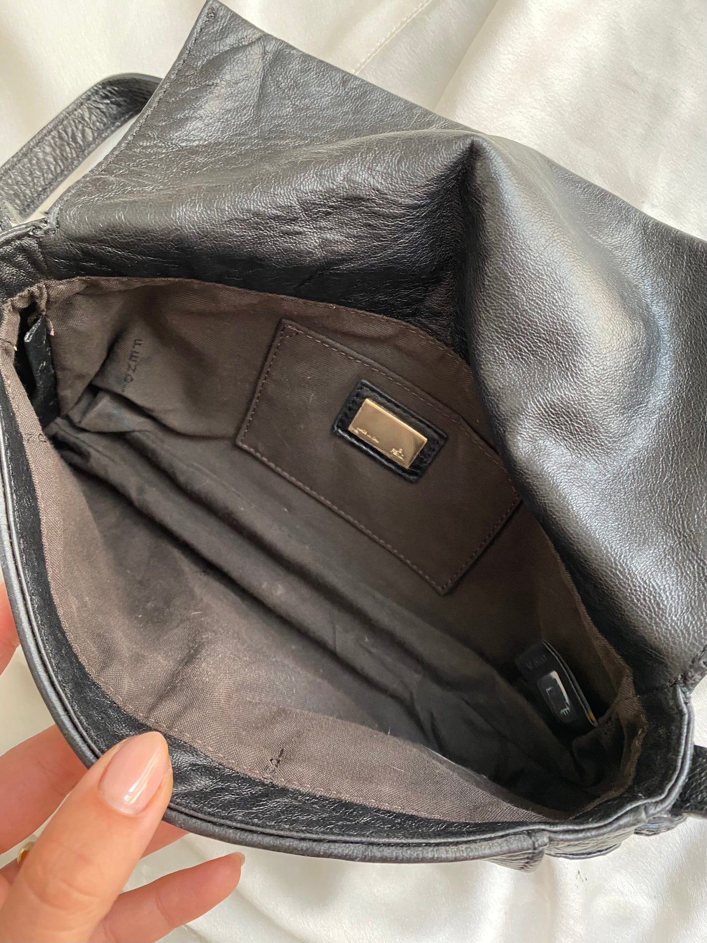 Fendi sweety baguette black leather