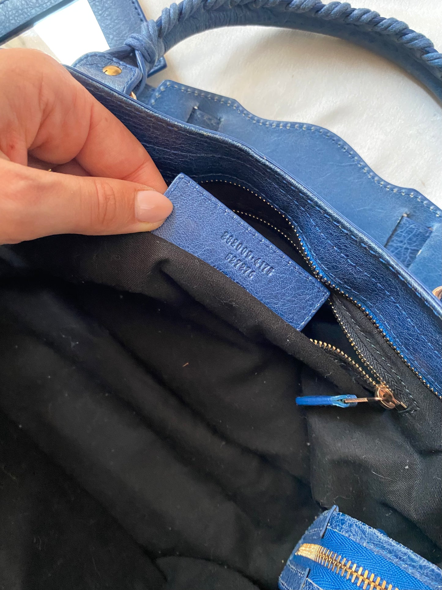 Balenciaga city bleu cobalt s/s 2012 giant hw rose gold