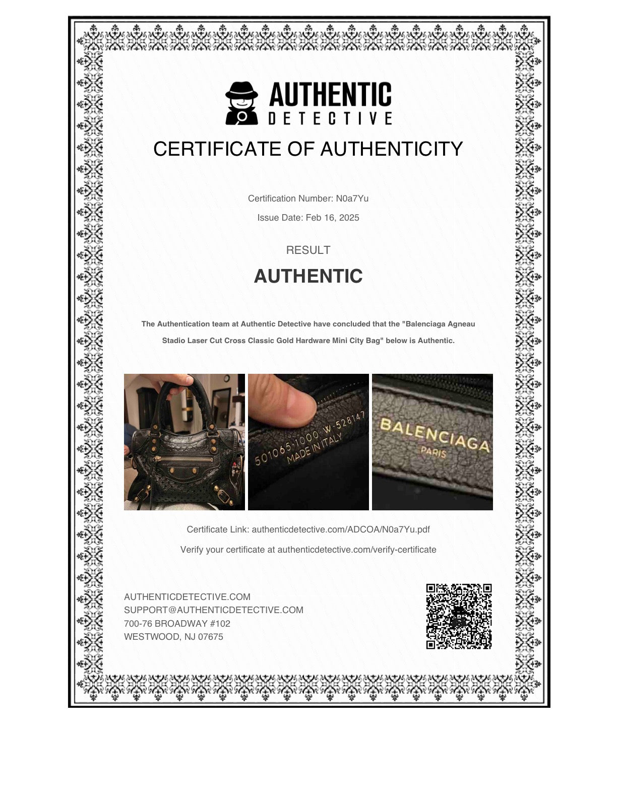 Balenciaga mini city stadium laser cut cross