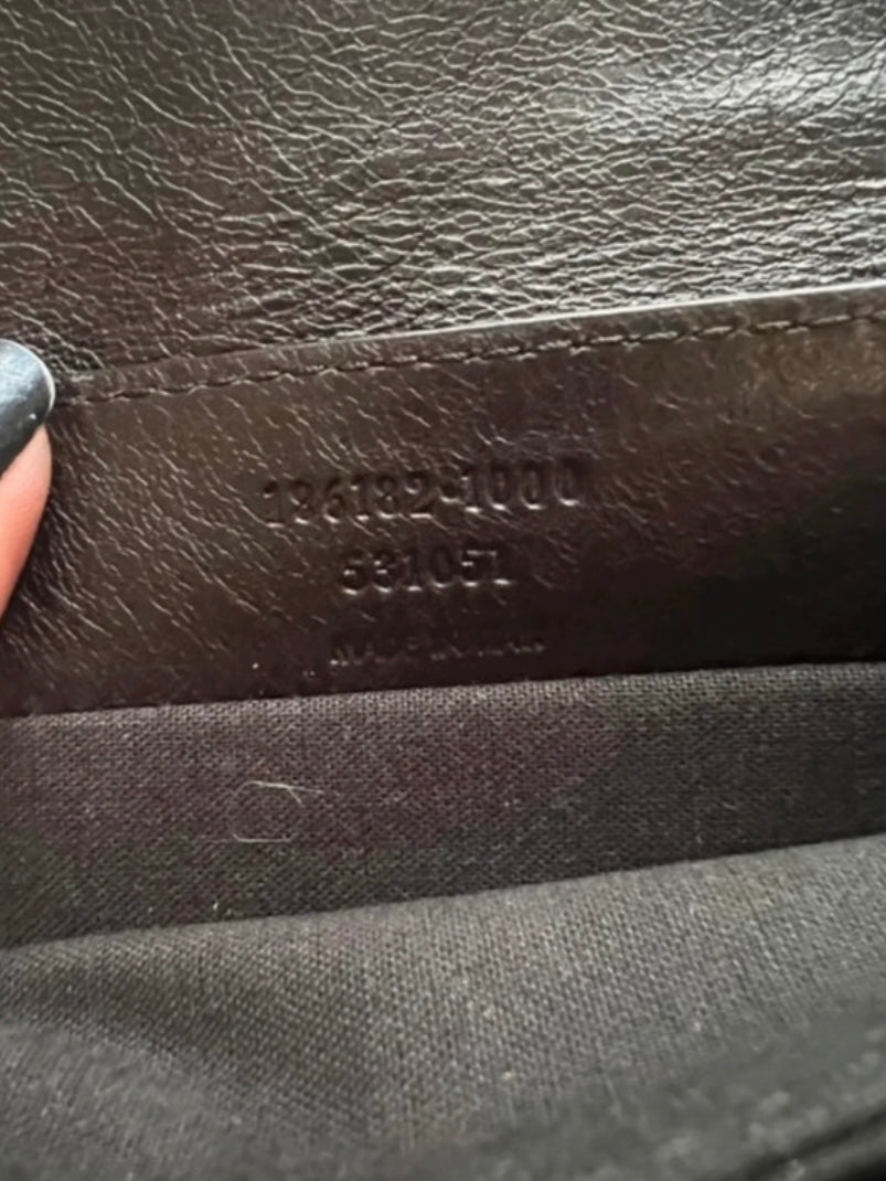 Balenciaga black city clutch bag