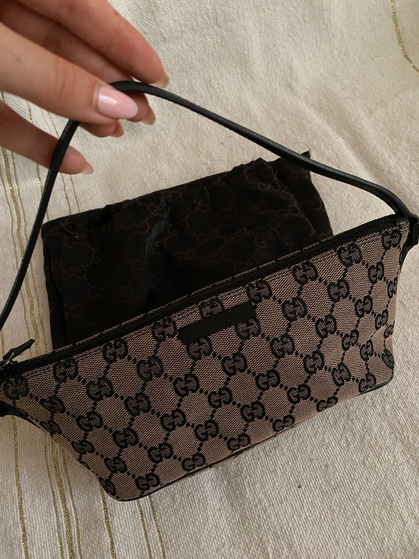 Gucci boat monogram black and beige 