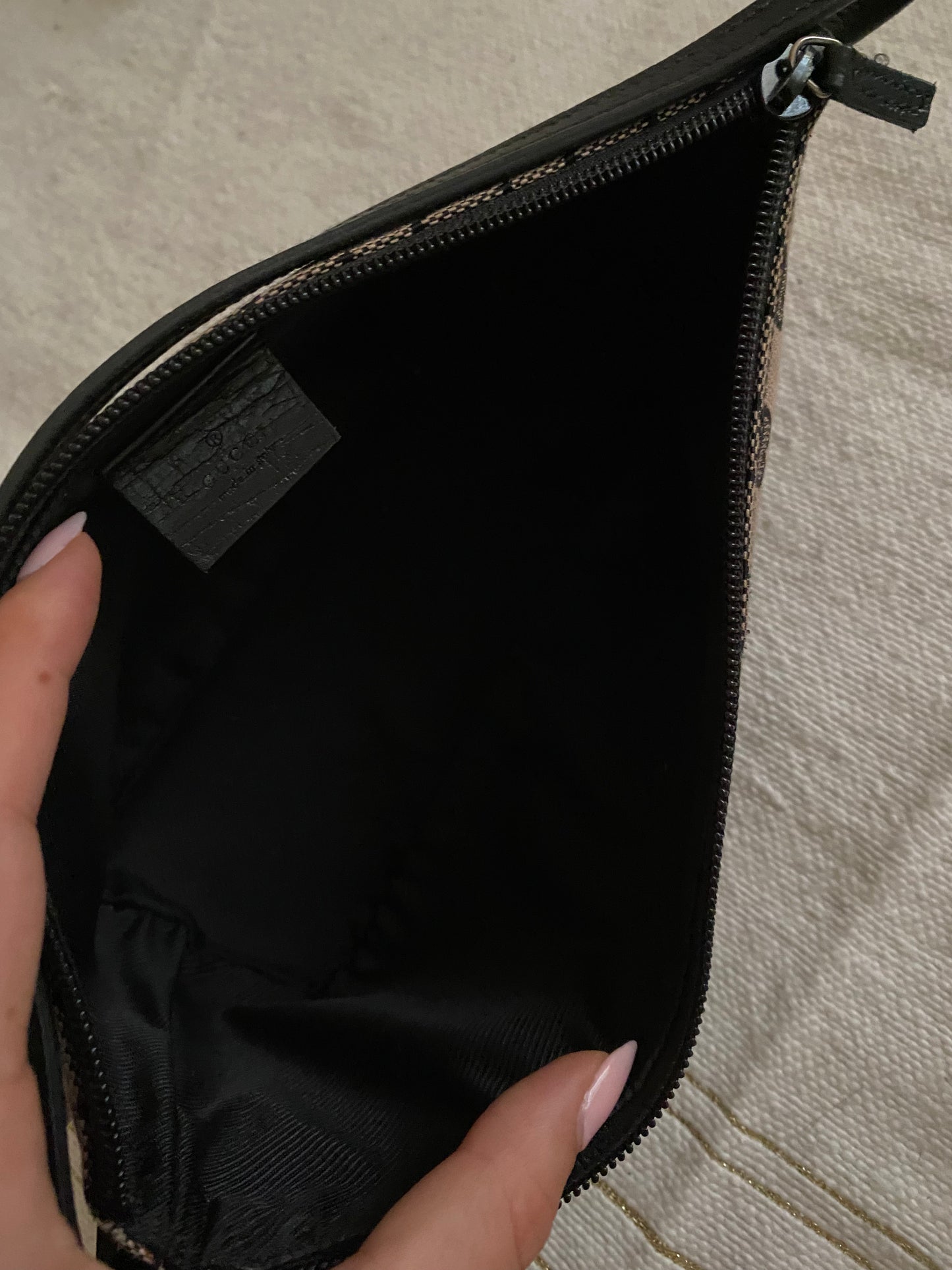 Gucci boat monogram black and beige 