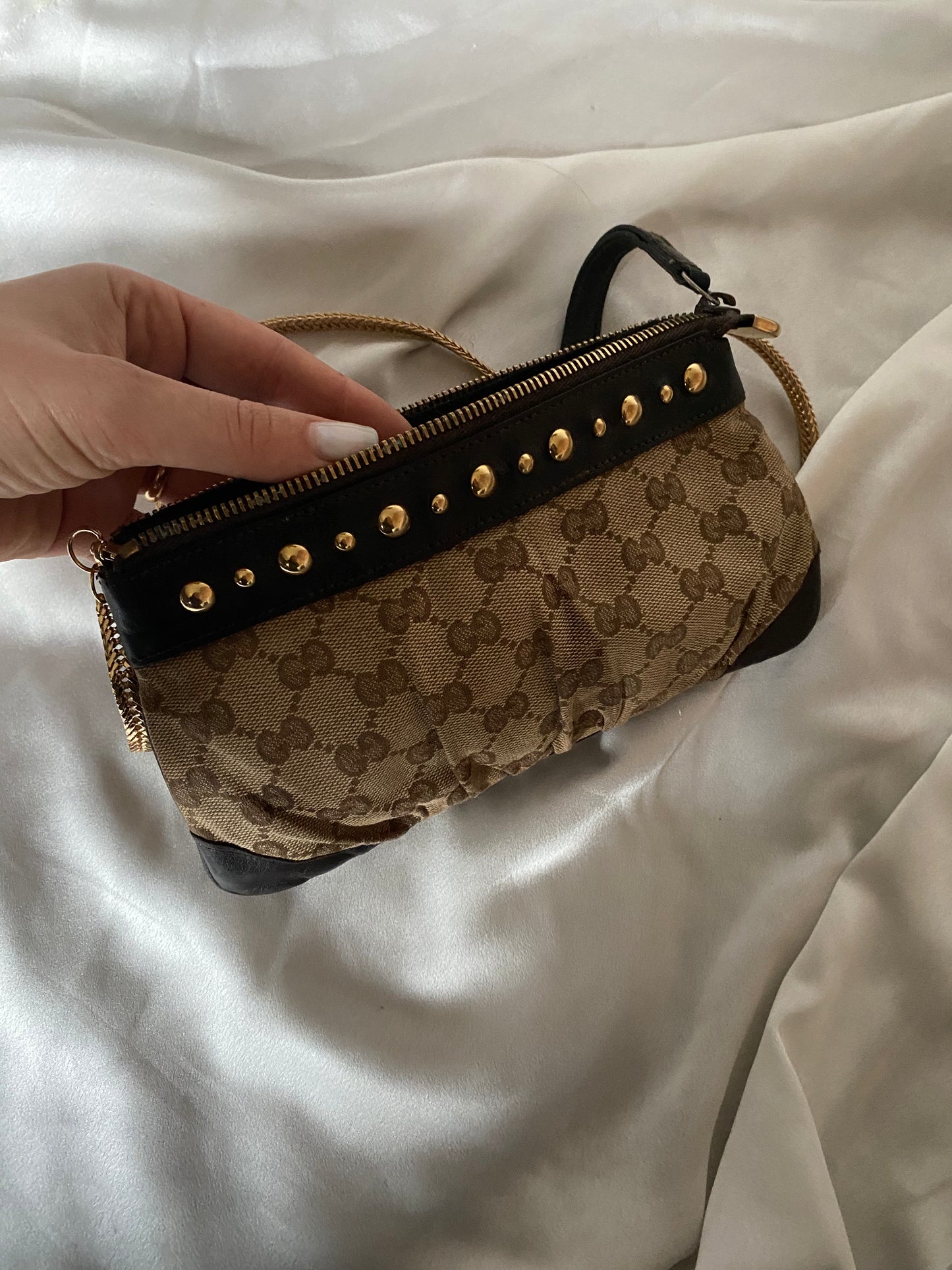 Gucci classic monogram clutch bag